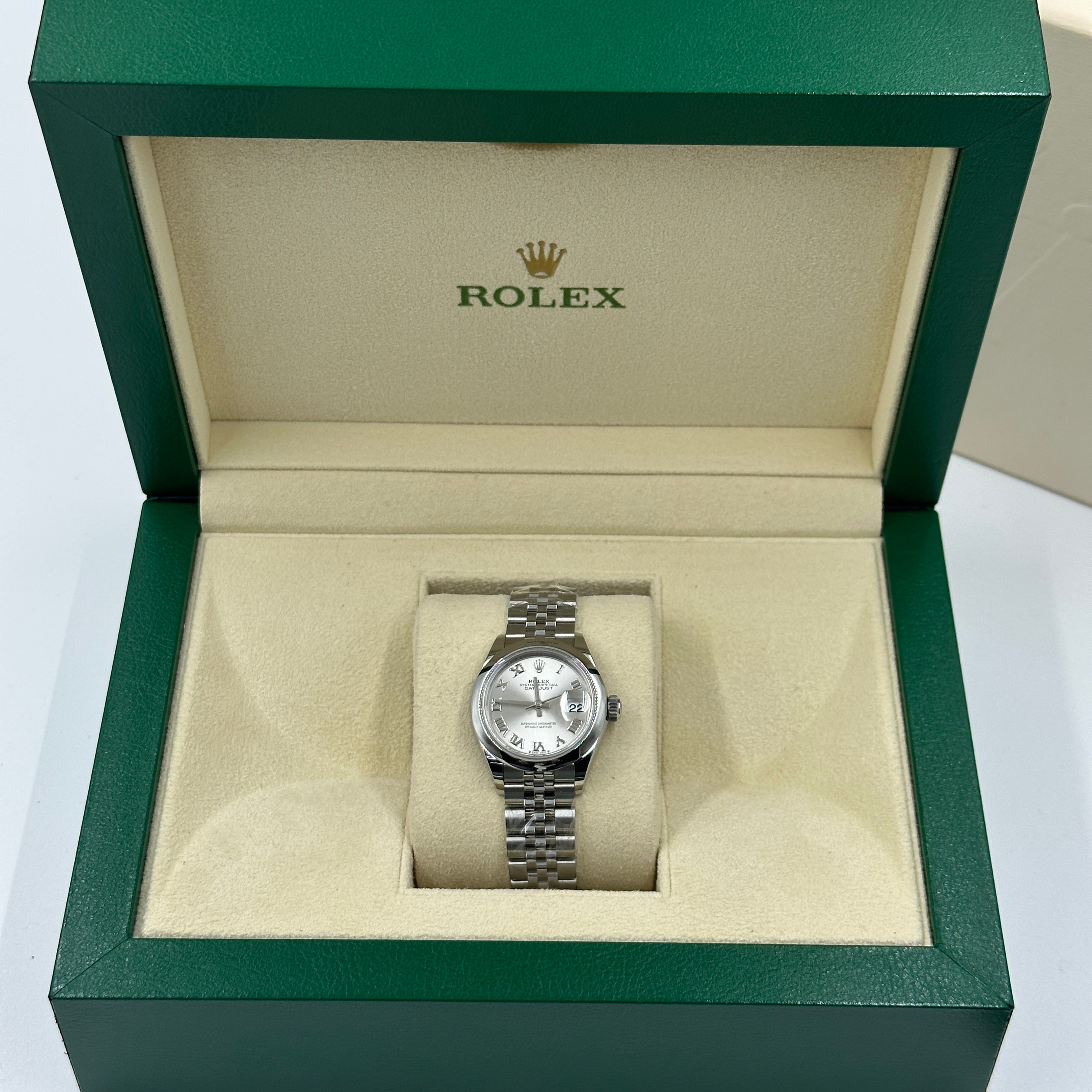 Rolex Lady-Datejust 28 279160 Silver Roman Jubilee