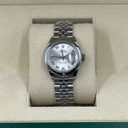Rolex Lady-Datejust 28 279160 Silver Roman Jubilee