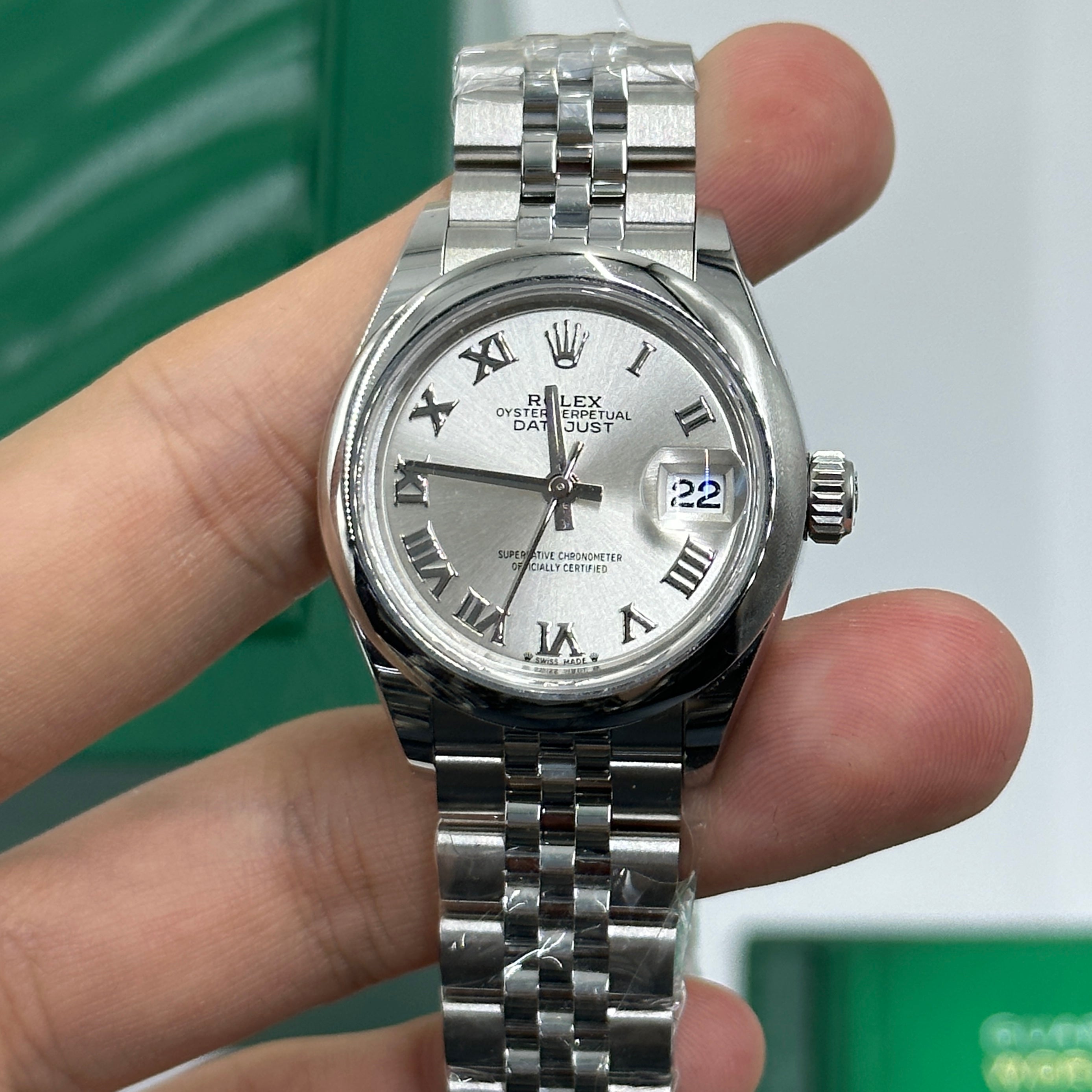 Rolex Lady-Datejust 28 279160 Silver Roman Jubilee