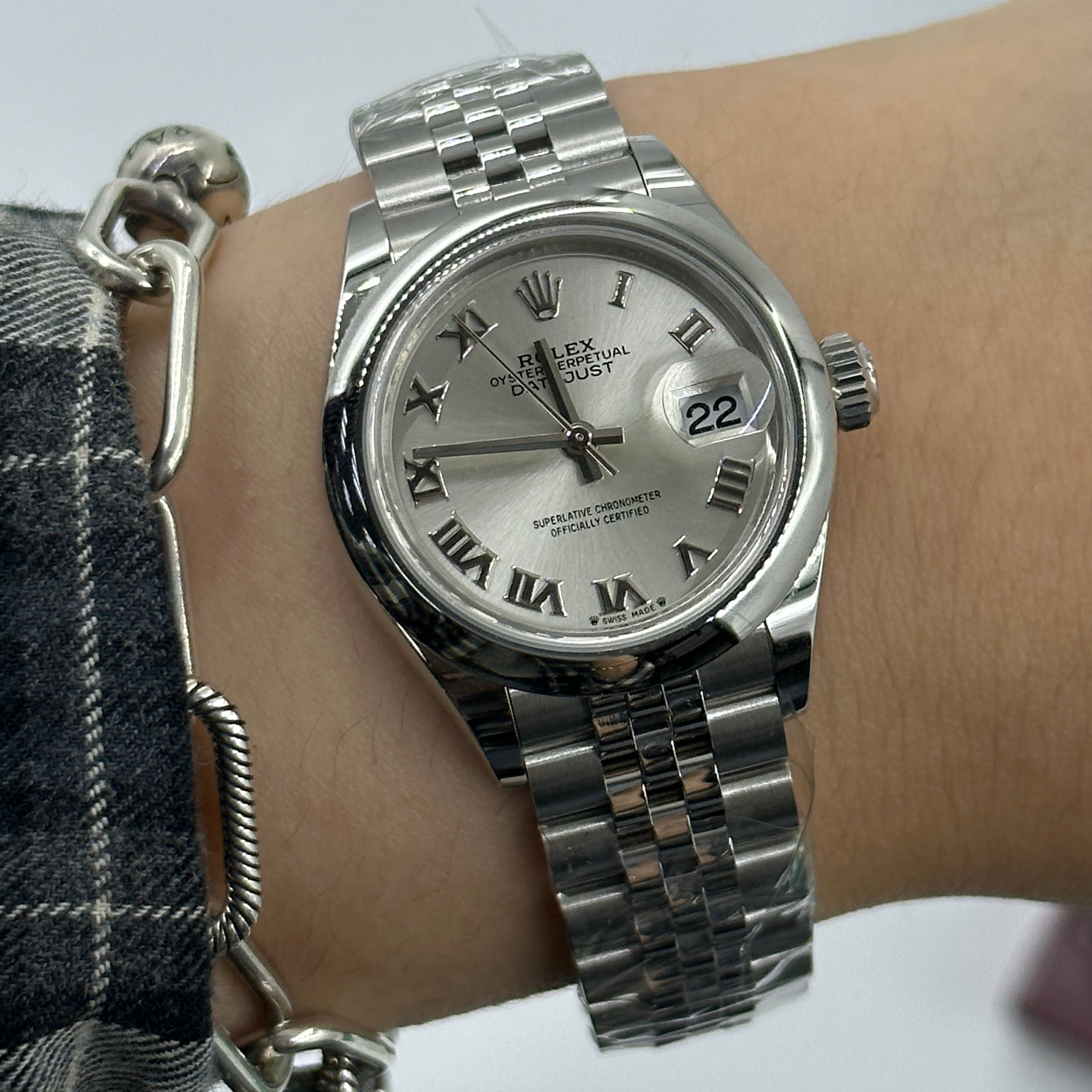 Rolex Lady-Datejust 28 279160 Silver Roman Jubilee