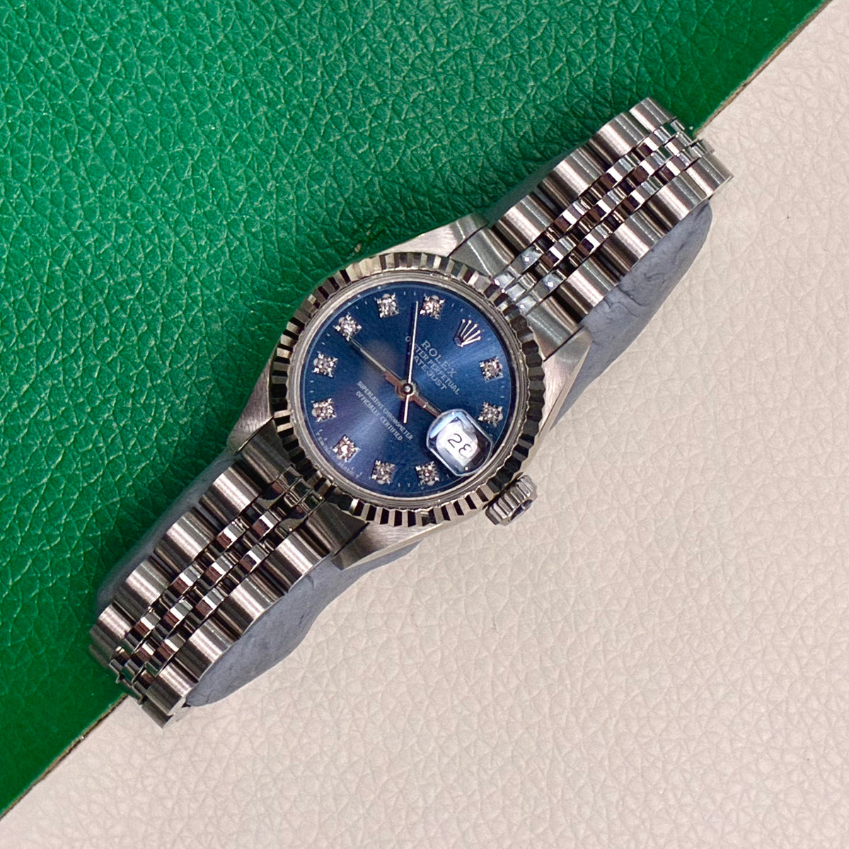 Rolex Datejust 26 69174 Blue Diamond Jubilee 1989 Full Set-AAR