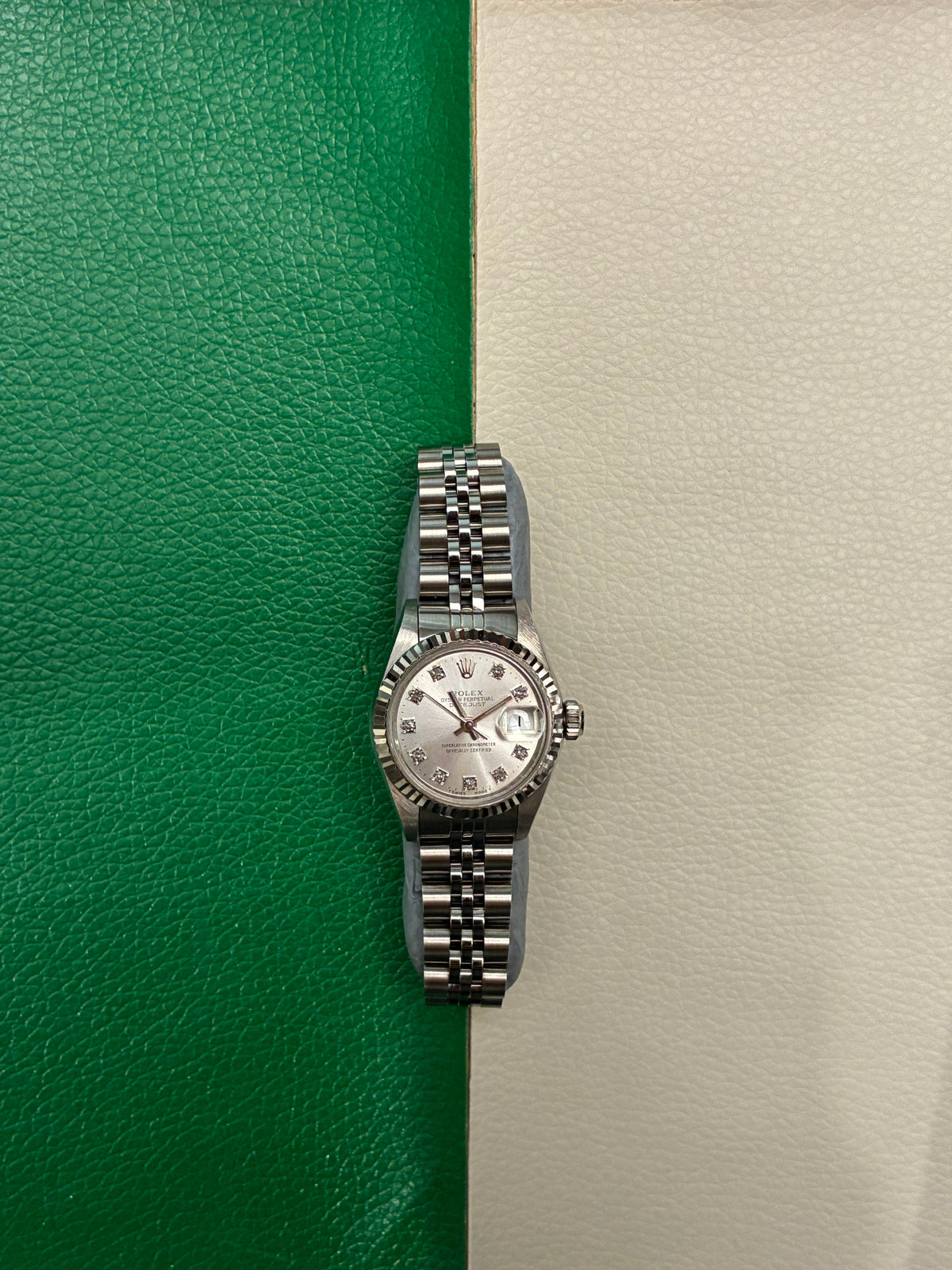 Rolex Datejust 26 69174 Silver Diamond Jubilee Full Set-AAU