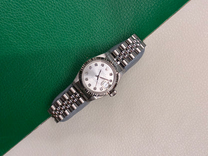Rolex Datejust 26 69174 Silver Diamond Jubilee Full Set-AAU