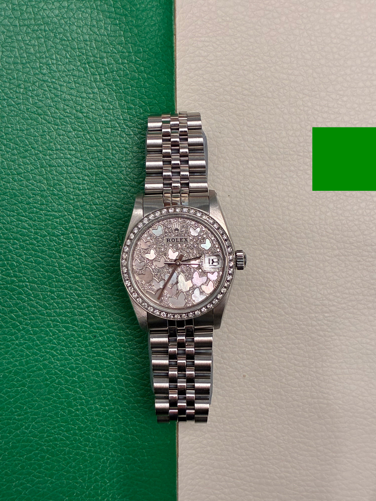 Rolex Datejust 31 68274 Pave Butterfly Diamond Jubilee 1993Full Set -AAN