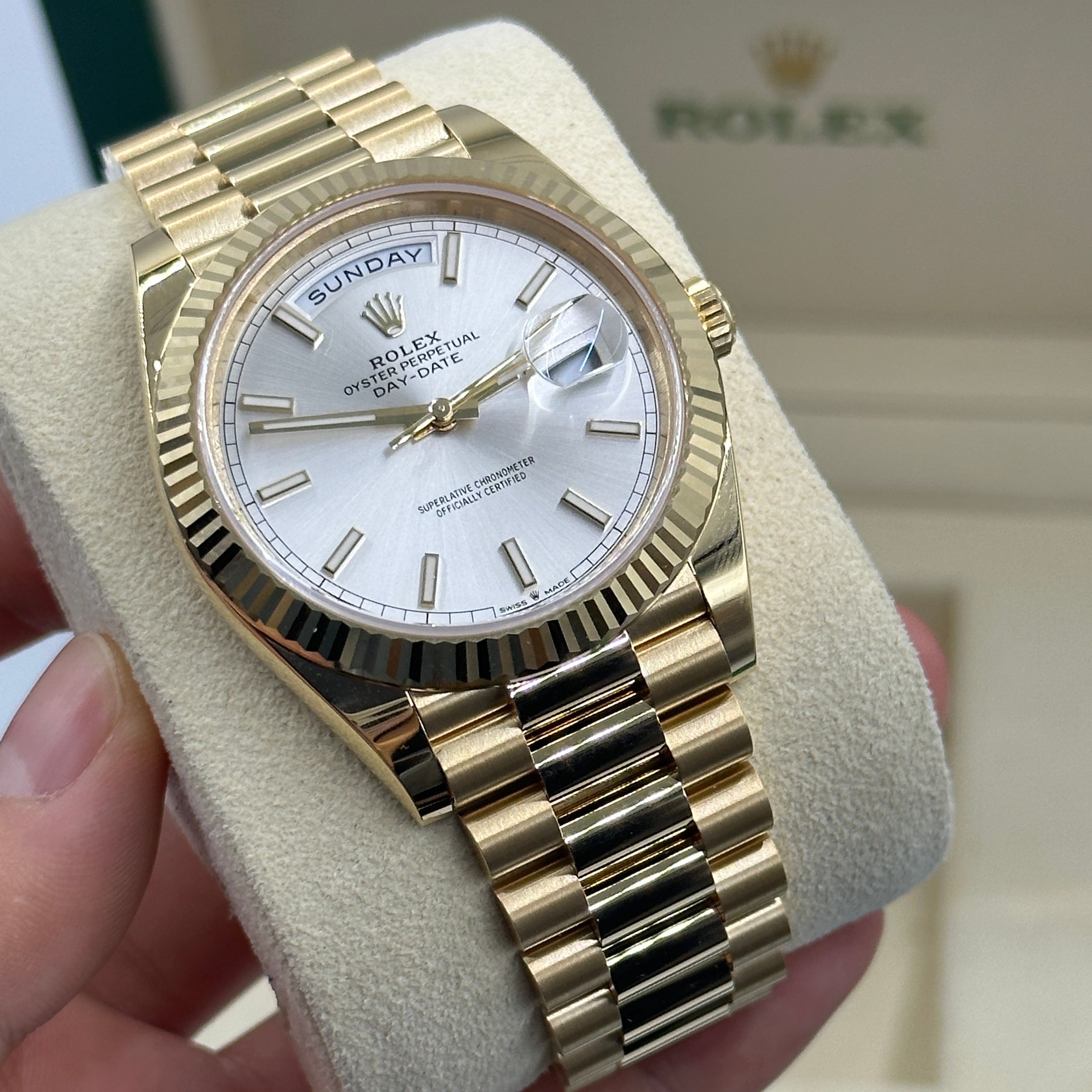 Rolex Day-Date 40 40 mm 228238 Silber Index 2023