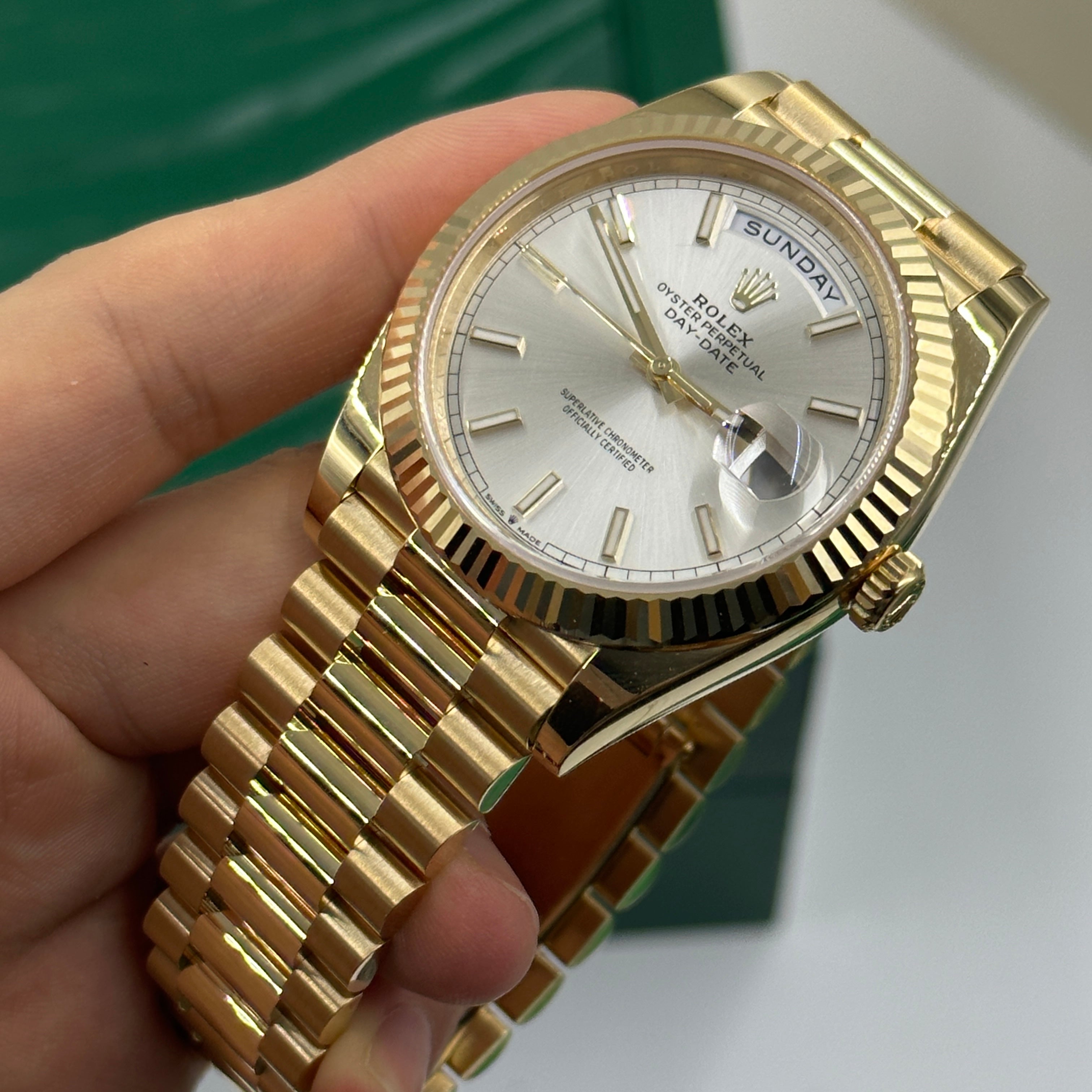 Rolex Day-Date 40 40 mm 228238 Silber Index 2023