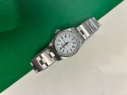 Rolex Oyster perpetual 26 67230 White Roman Oyster 1997 Full Set-AAT