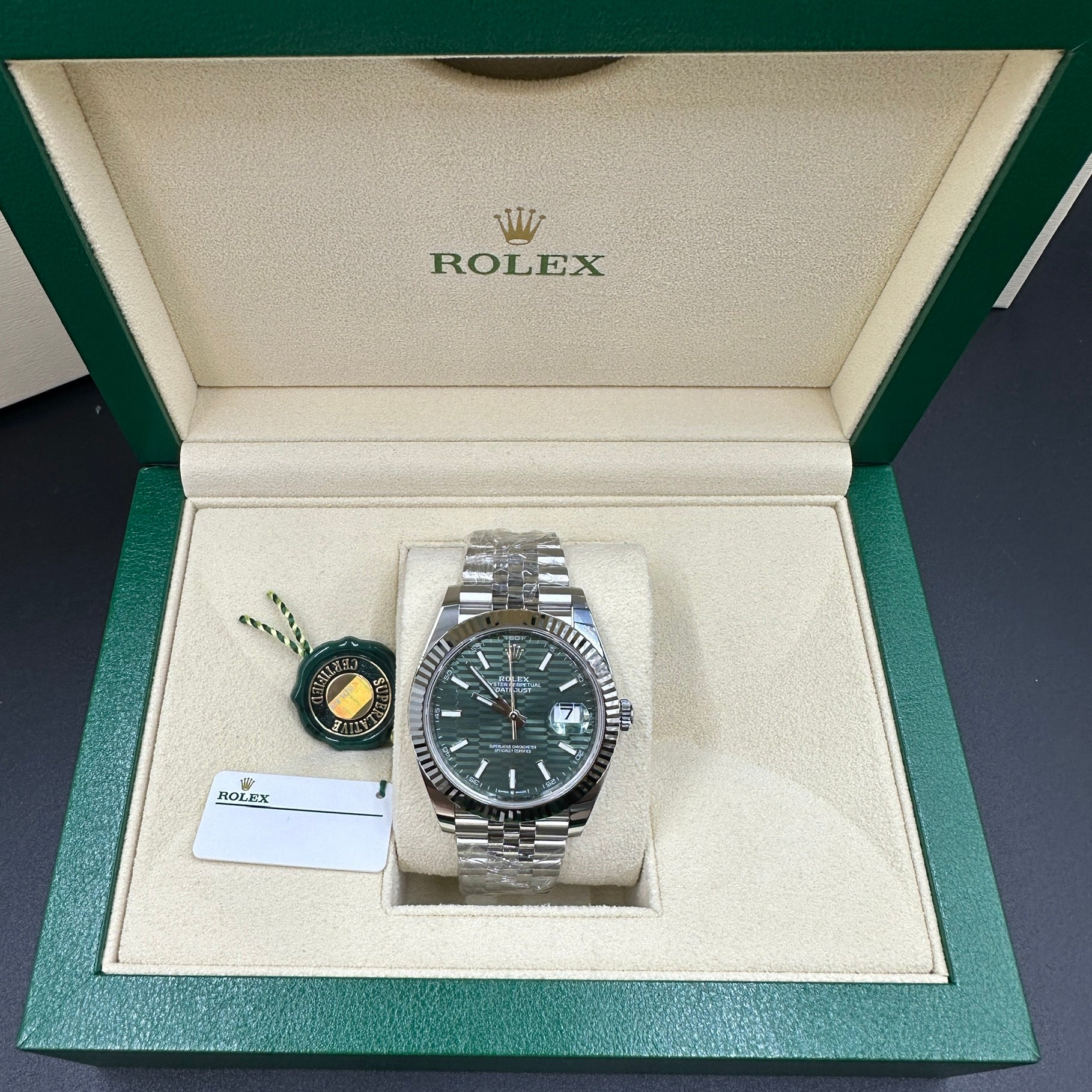 Rolex Datejust 41 126334 Mintgrün Index Jubilee 2025