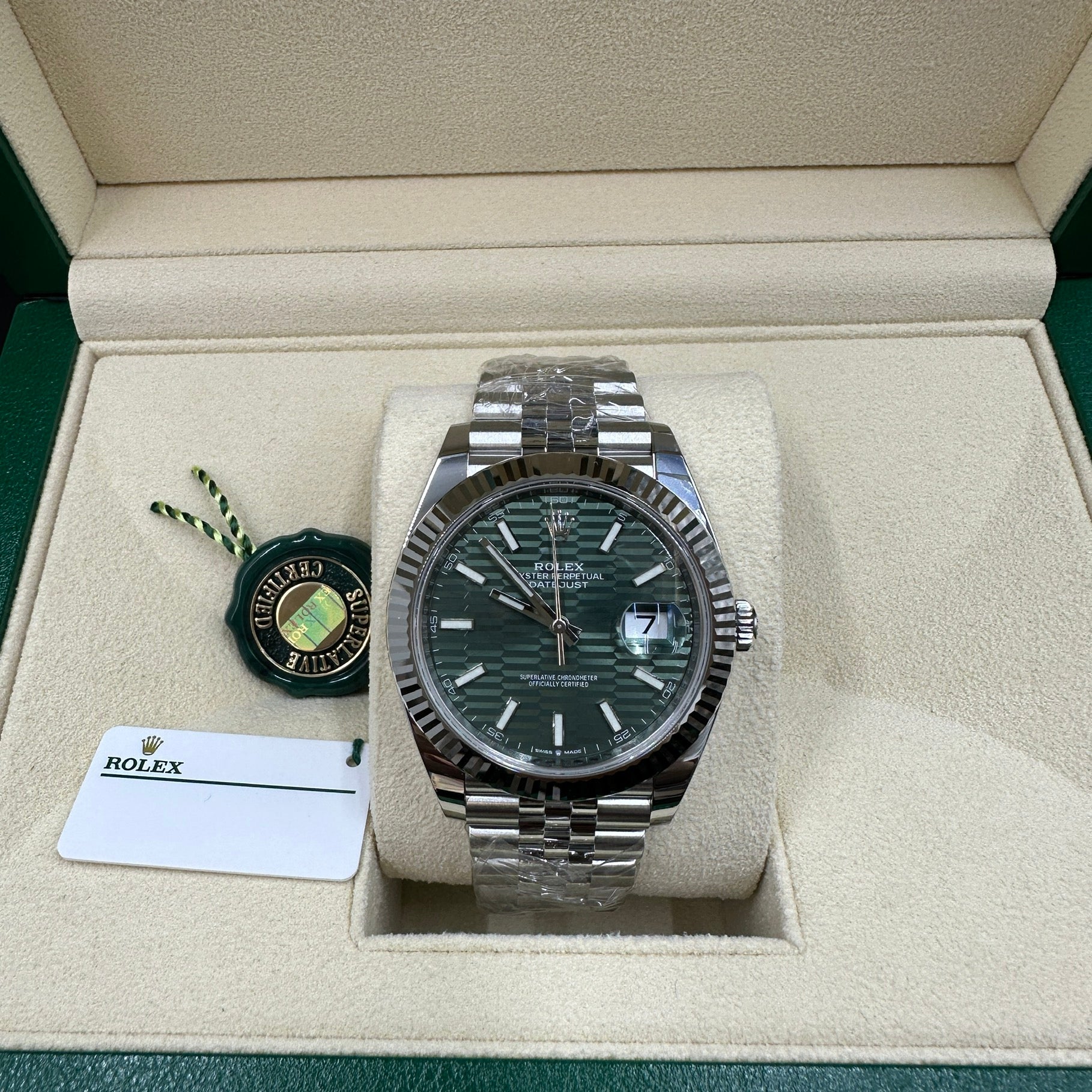Rolex Datejust 41 126334 Mintgrün Index Jubilee 2025