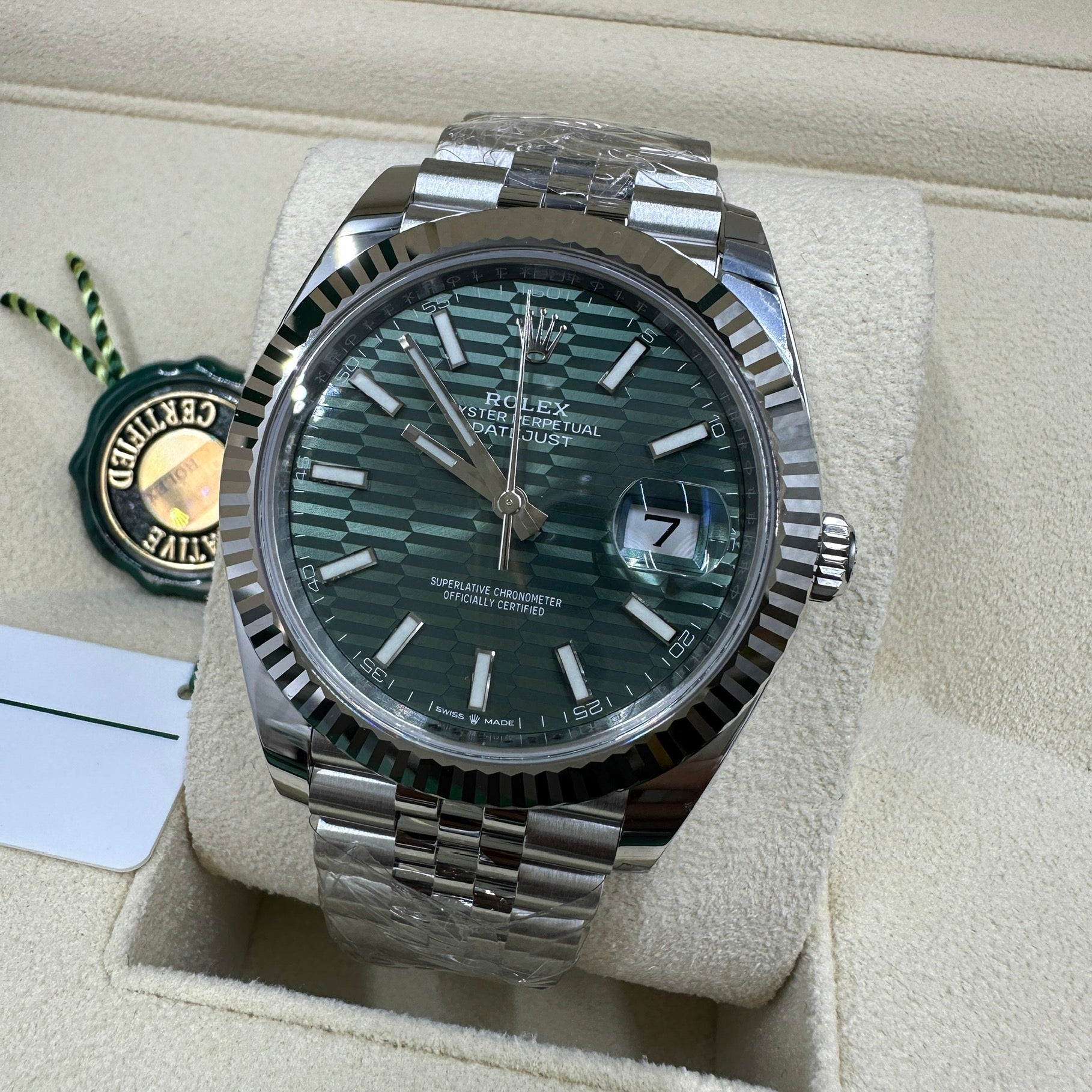 Rolex Datejust 41 126334 Mintgrün Index Jubilee 2025