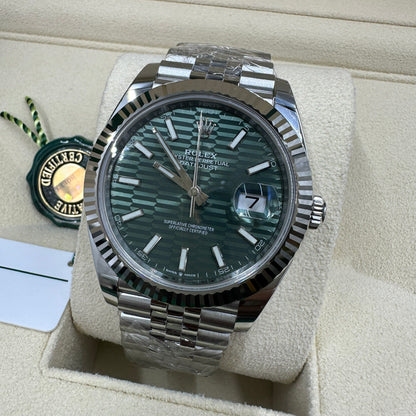 Rolex Datejust 41 126334 Mintgrün Index Jubilee 2025