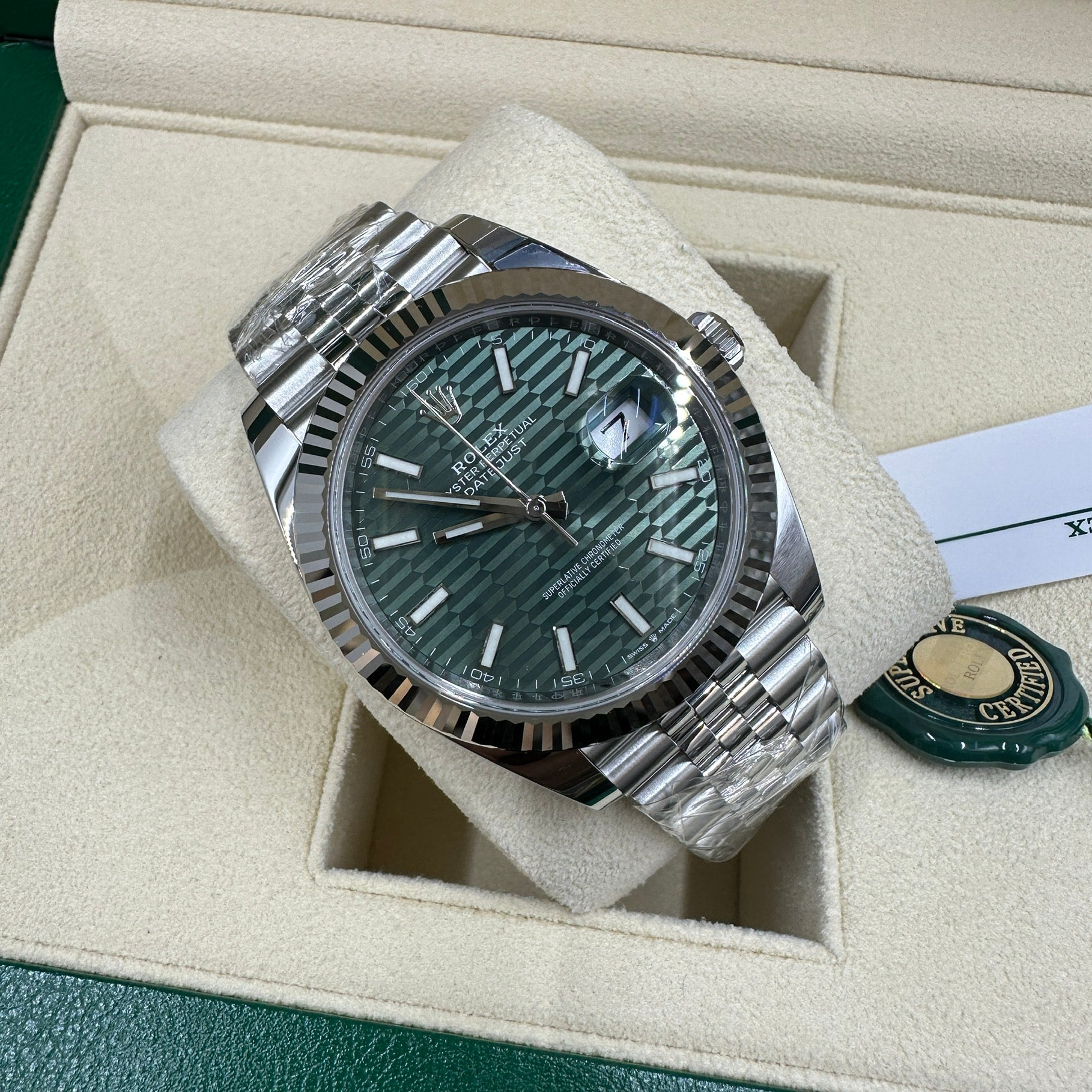 Rolex Datejust 41 126334 Mintgrün Index Jubilee 2025