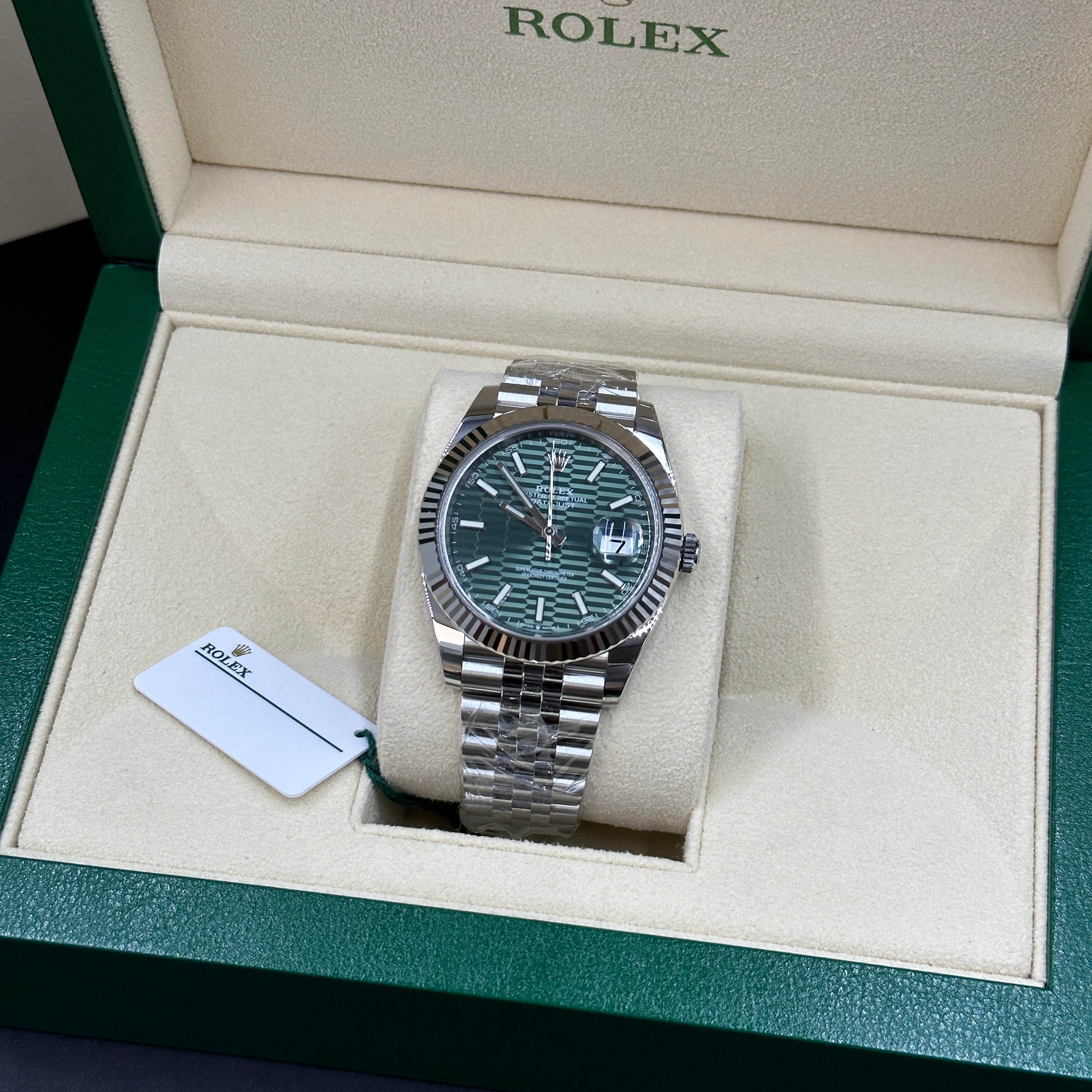 Rolex Datejust 41 126334 Mintgrün Index Jubilee 2025
