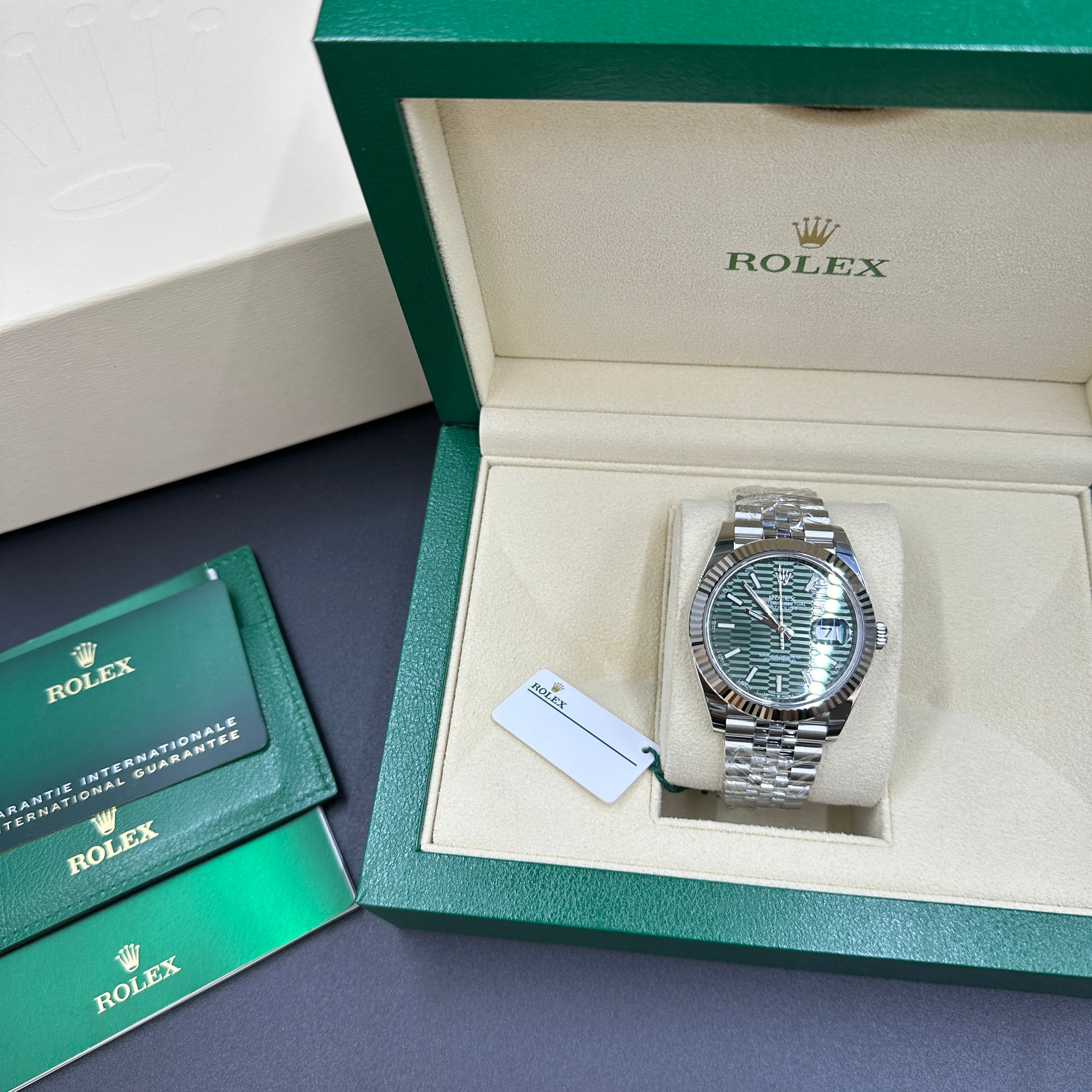 Rolex Datejust 41 126334 Mintgrün Index Jubilee 2025