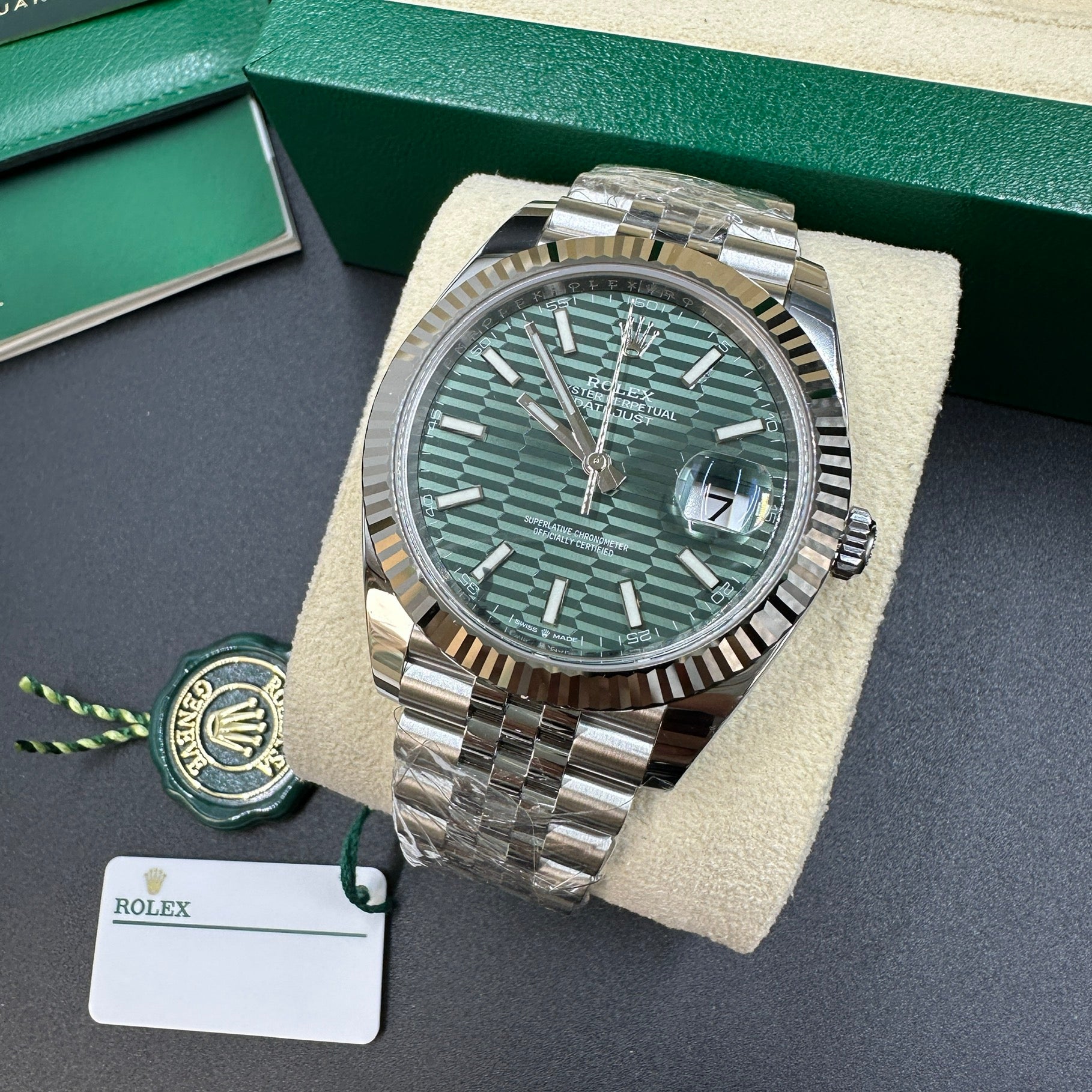 Rolex Datejust 41 126334 Mintgrün Index Jubilee 2025