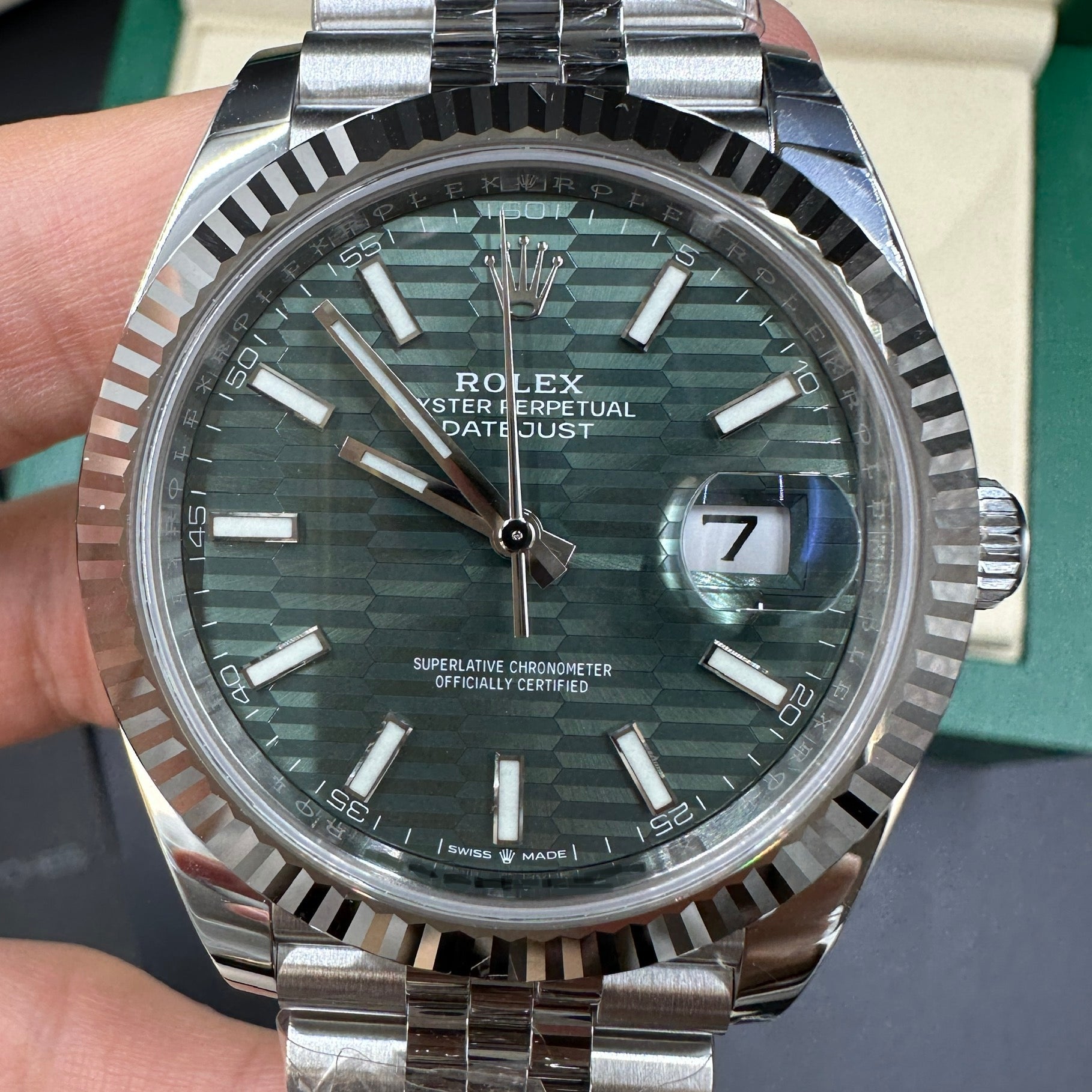 Rolex Datejust 41 126334 Mintgrün Index Jubilee 2025