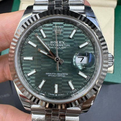 Rolex Datejust 41 126334 Mintgrün Index Jubilee 2025