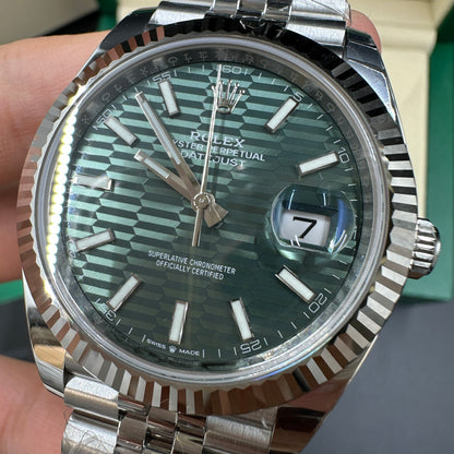Rolex Datejust 41 126334 Mintgrün Index Jubilee 2025