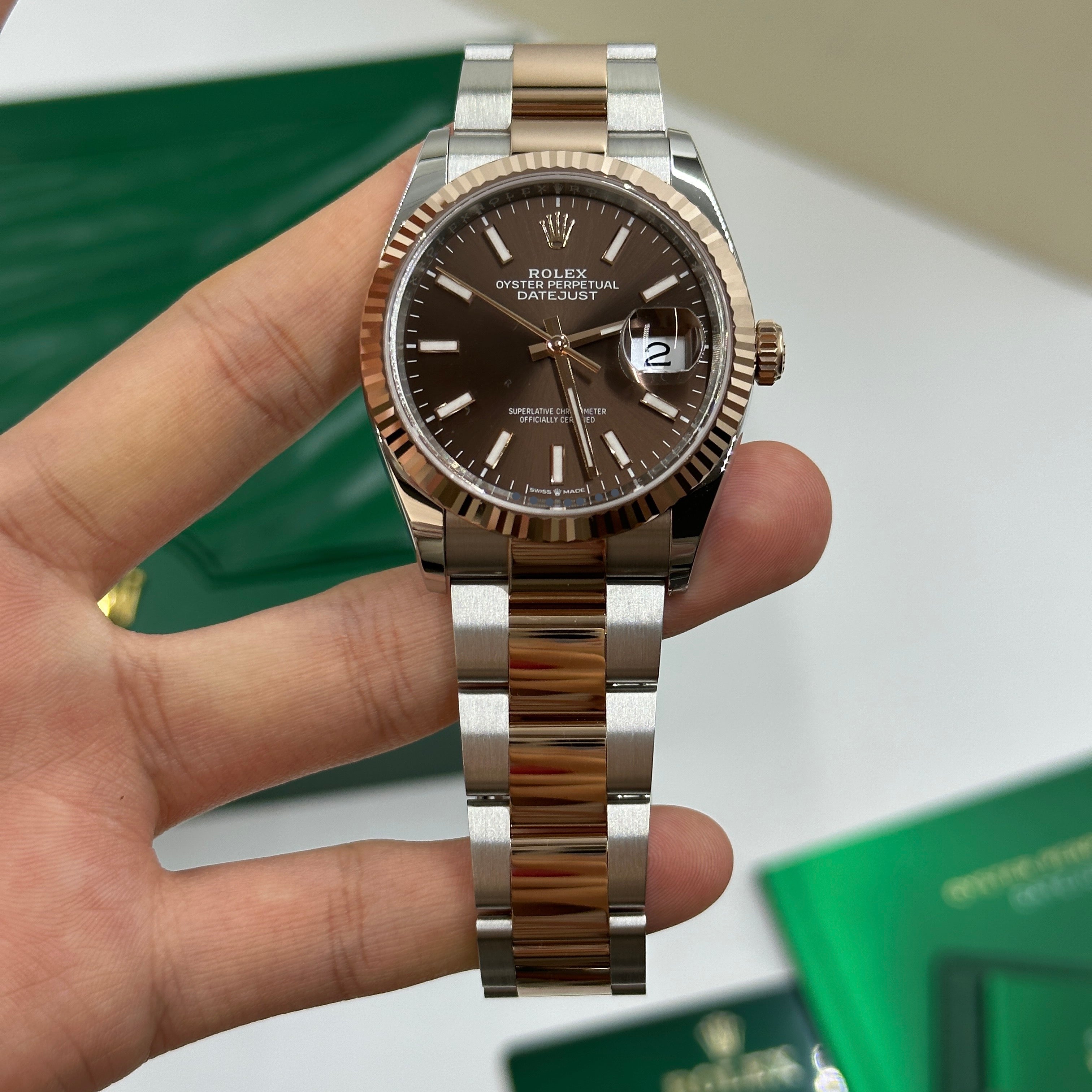 Rolex Datejust 36 126231 Choc Index Oyster 2025