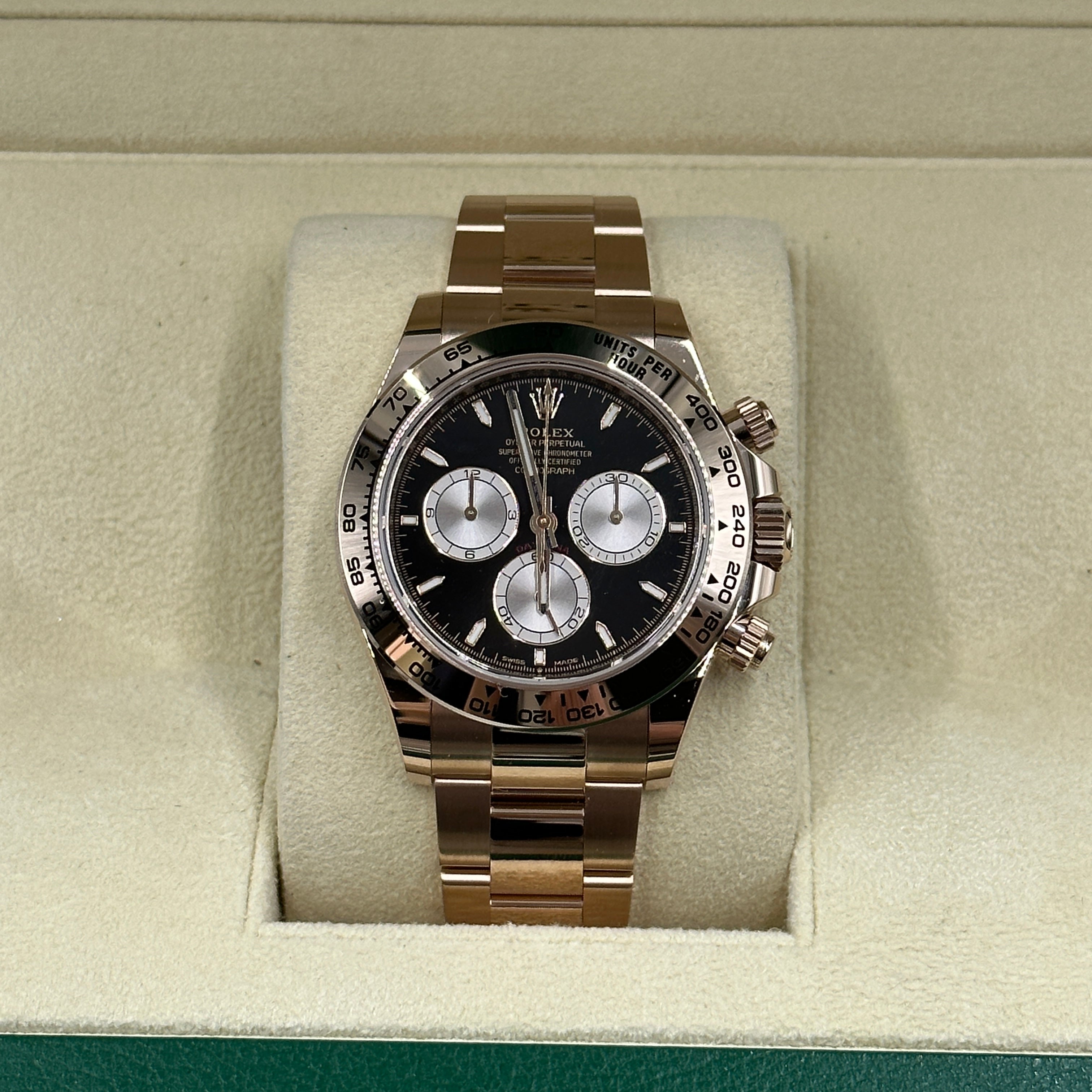 Rolex Cosmograph Daytona 126505 Hellschwarz und Sundust