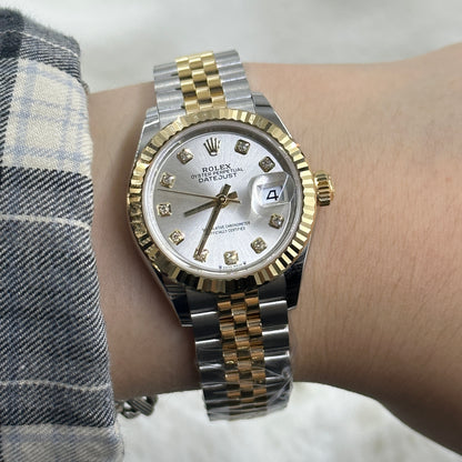 Rolex Lady-Datejust 28 279173G Silver Diamonds Jubilee 2026