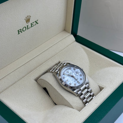 Rolex Day-Date 36 128239NG White Gold Mother Of Pearl Jubilee 2025