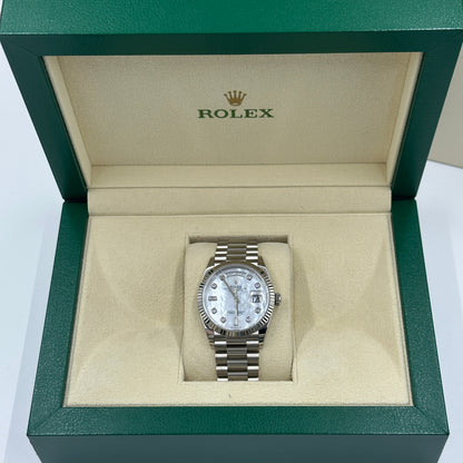 Rolex Day-Date 36 128239NG White Gold Mother Of Pearl Jubilee 2025