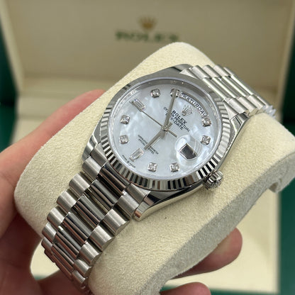 Rolex Day-Date 36 128239NG White Gold Mother Of Pearl Jubilee 2025