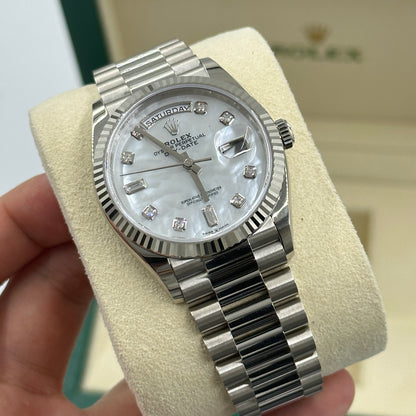 Rolex Day-Date 36 128239NG White Gold Mother Of Pearl Jubilee 2025