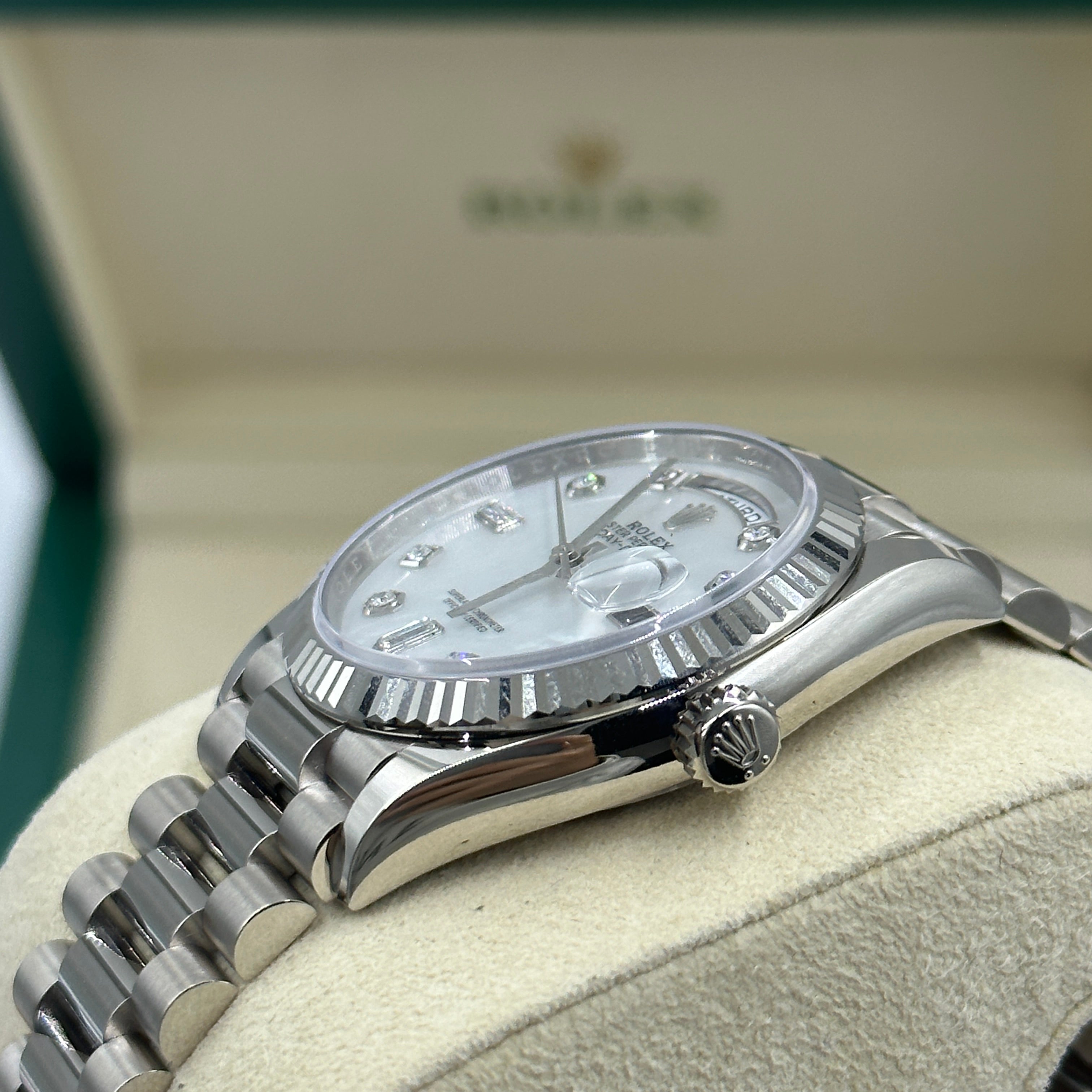 Rolex Day-Date 36 128239NG White Gold Mother Of Pearl Jubilee 2025