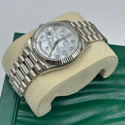 Rolex Day-Date 36 128239NG White Gold Mother Of Pearl Jubilee 2025
