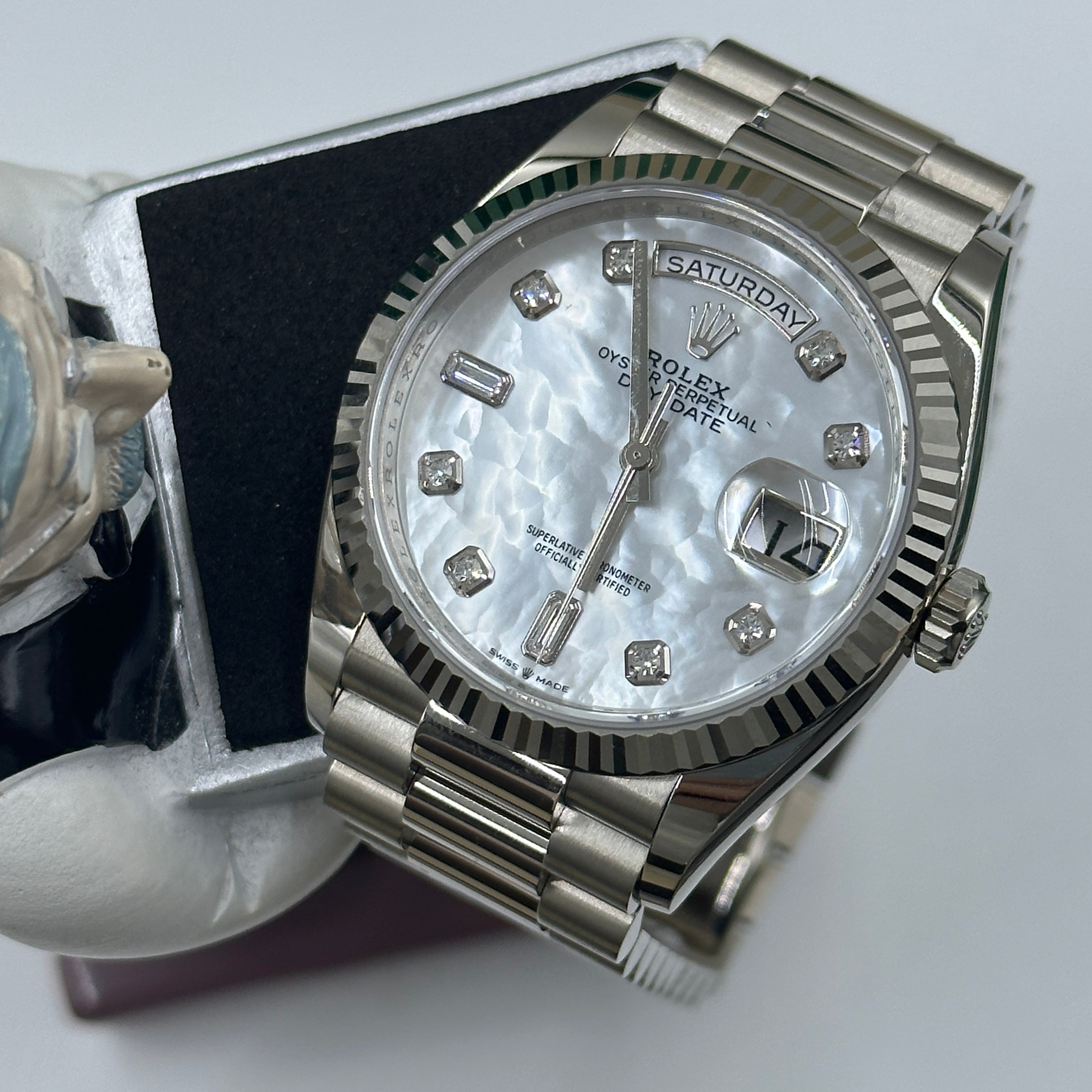 Rolex Day-Date 36 128239NG White Gold Mother Of Pearl Jubilee 2025