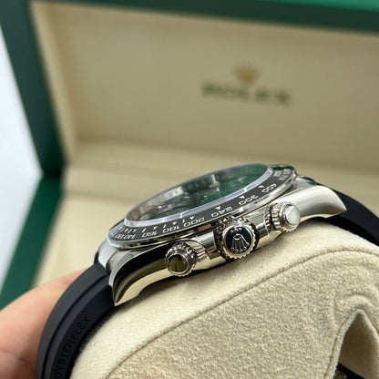 Rolex Cosmograph Daytona 126519 Helles Schwarz und Stahl mit Diamanten besetzt