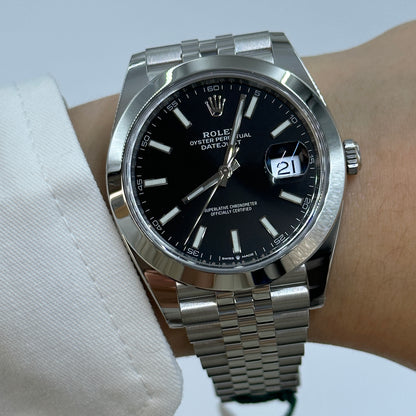 Rolex Datejust 41 126300 Schwarzer Index Jubilee 2025
