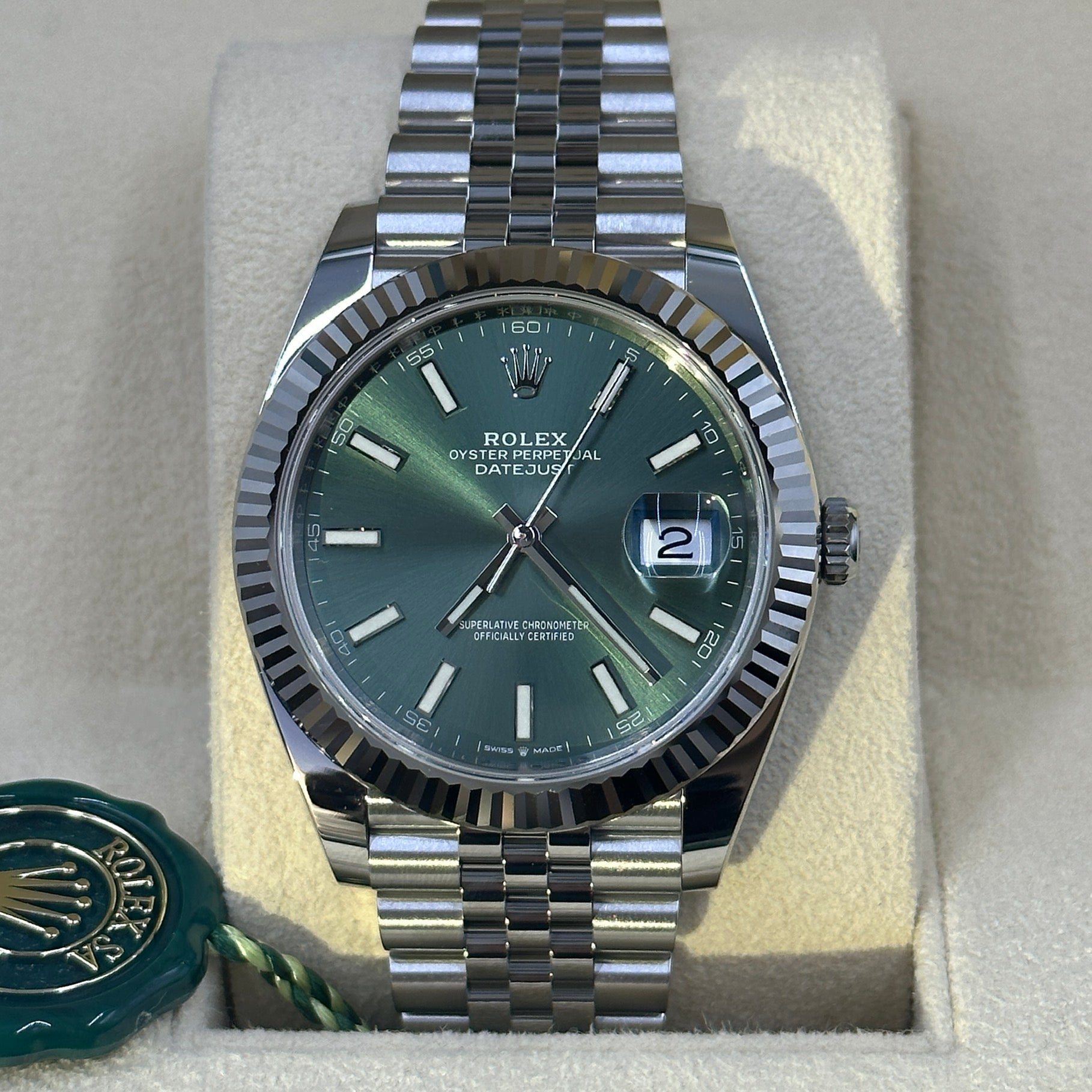 Rolex Datejust 41 126334 Mintgrün Index Jubilee 2025