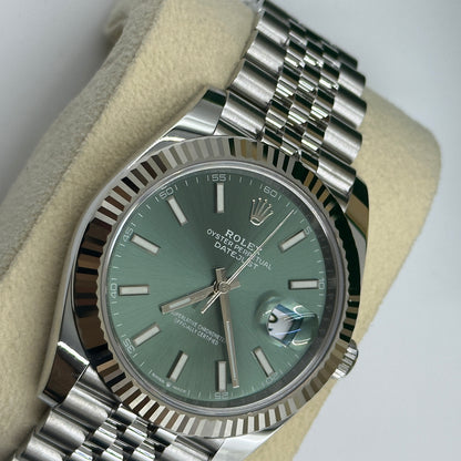 Rolex Datejust 41 126334 Mint Green Index Jubilee 2025