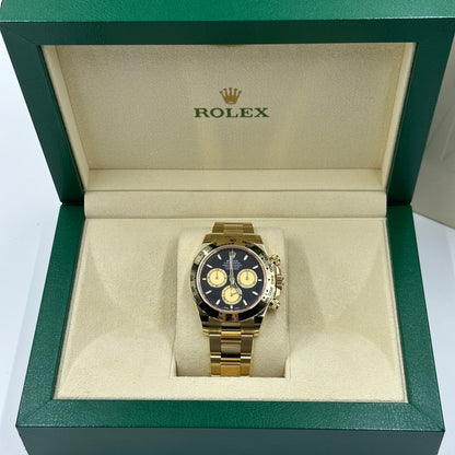 Rolex Cosmograph Daytona 126508 Intensives Schwarz und Champagner