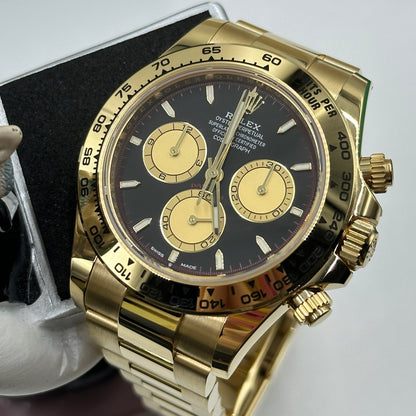 Rolex Cosmograph Daytona 126508 Intensives Schwarz und Champagner
