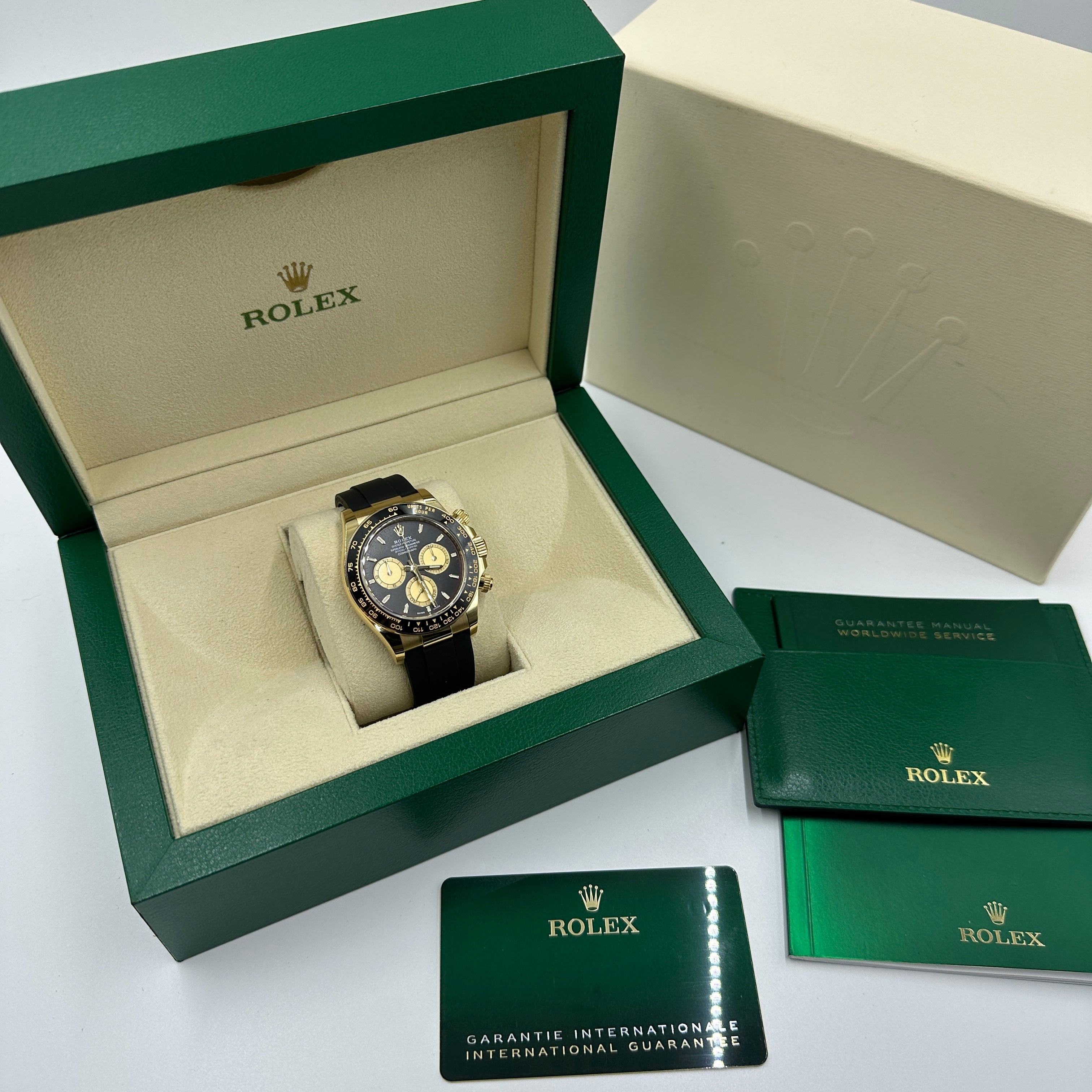 Rolex Cosmograph Daytona 126518 Intensives Schwarz und Champagner