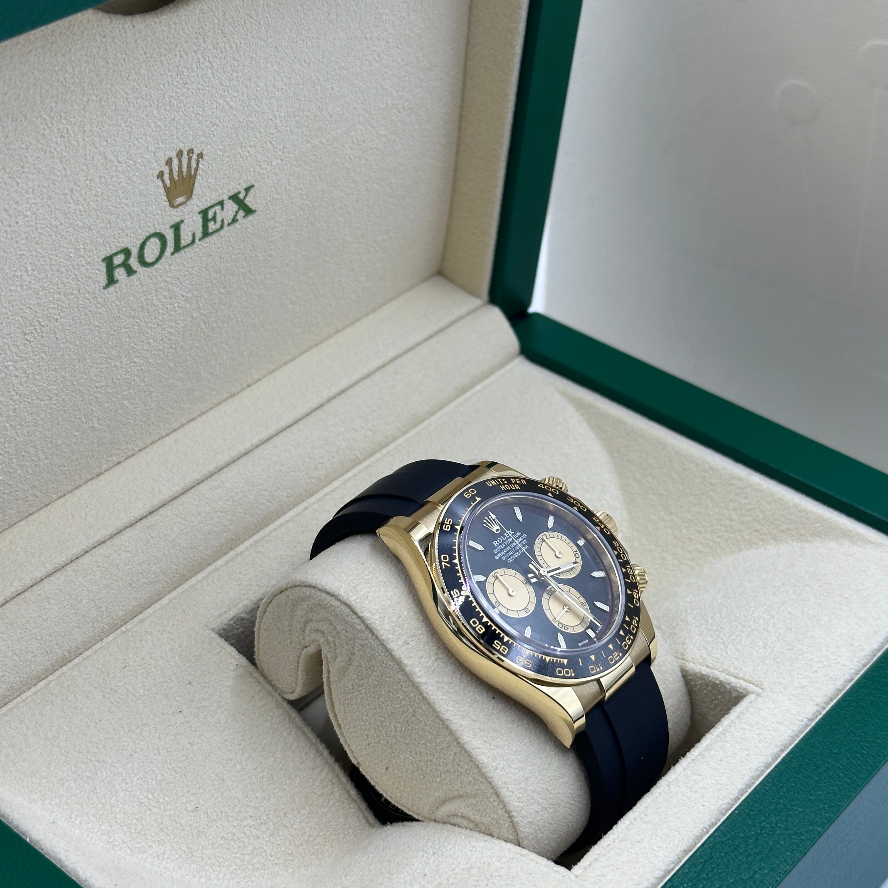Rolex Cosmograph Daytona 126518 Intensives Schwarz und Champagner
