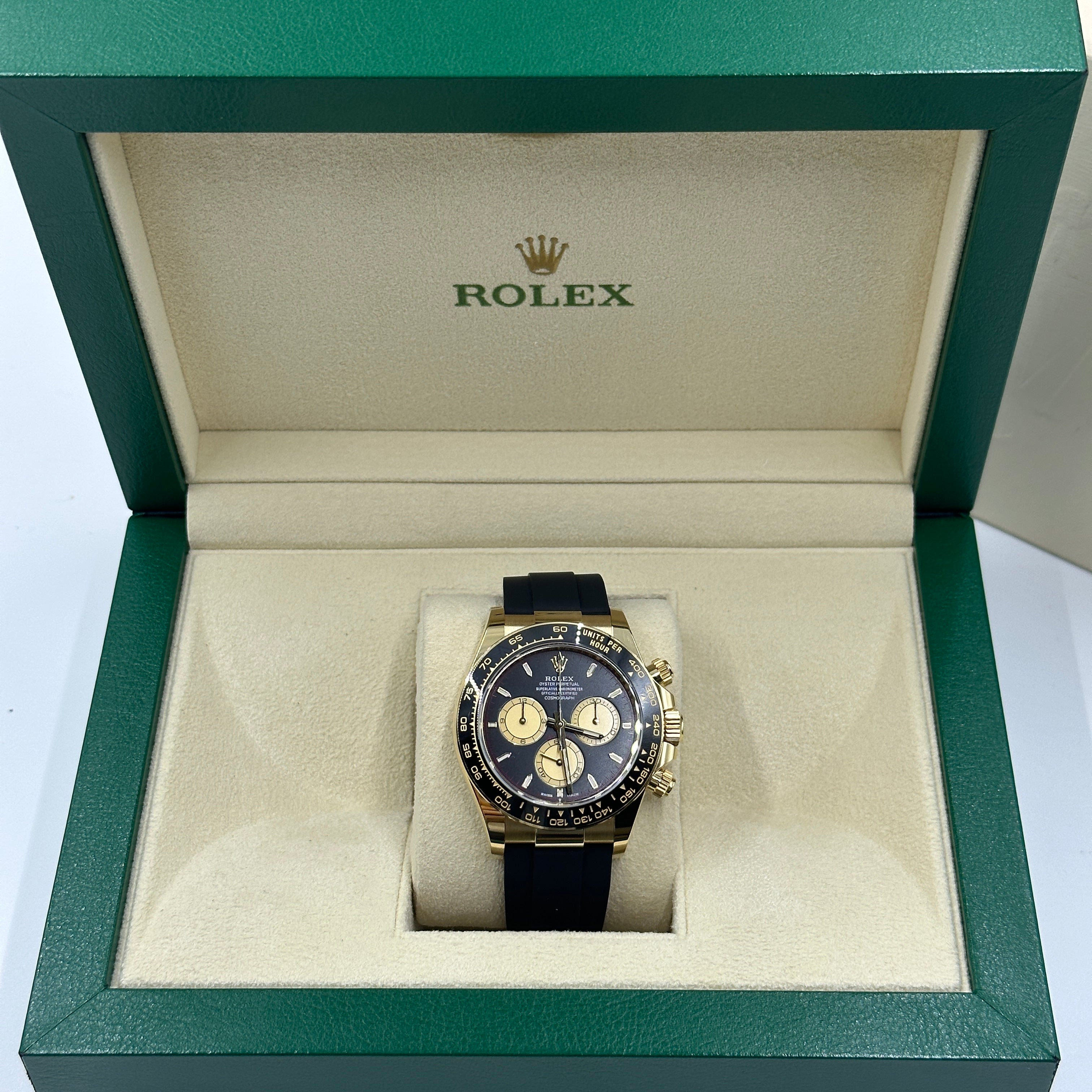 Rolex Cosmograph Daytona 126518 Intensives Schwarz und Champagner