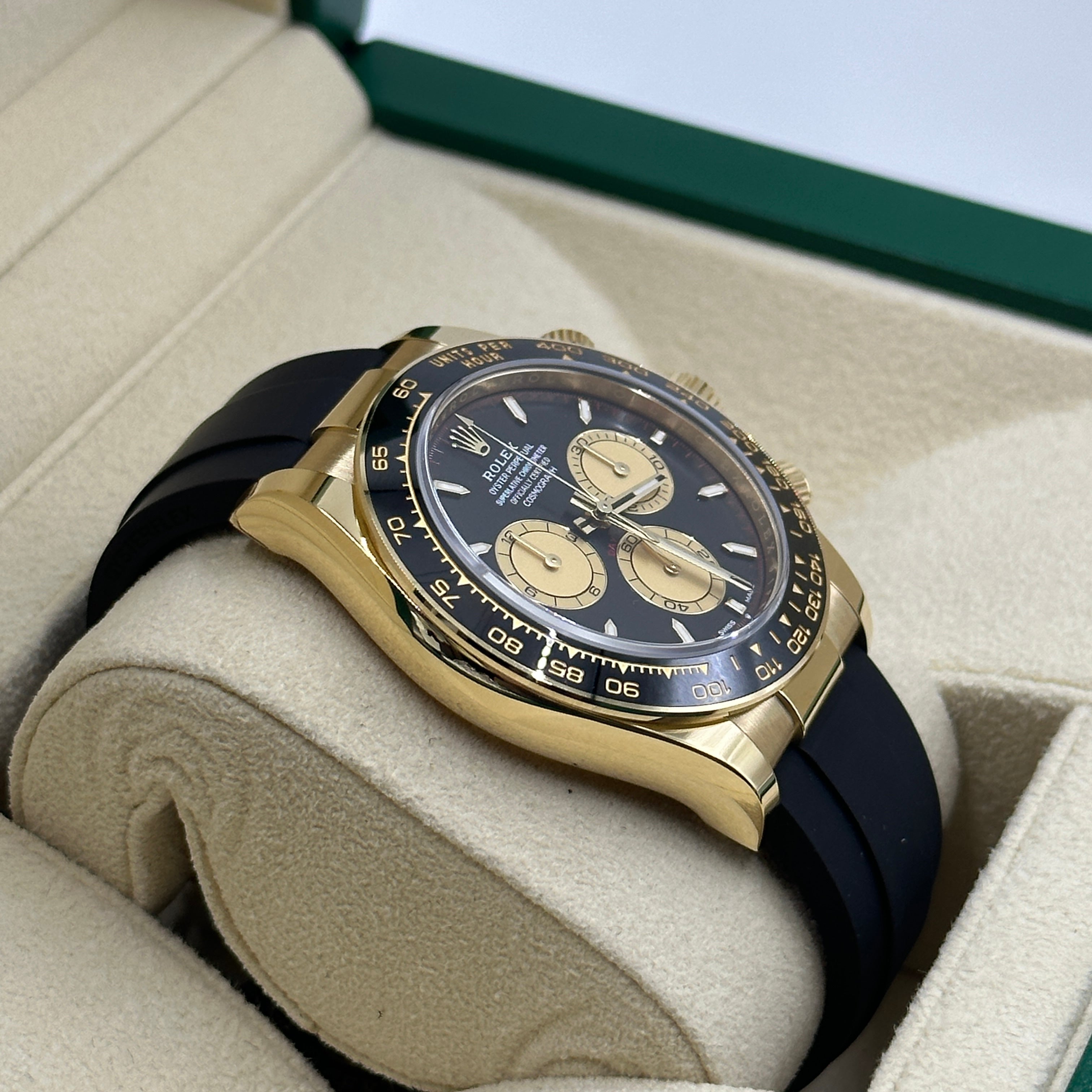 Rolex Cosmograph Daytona 126518 Intensives Schwarz und Champagner