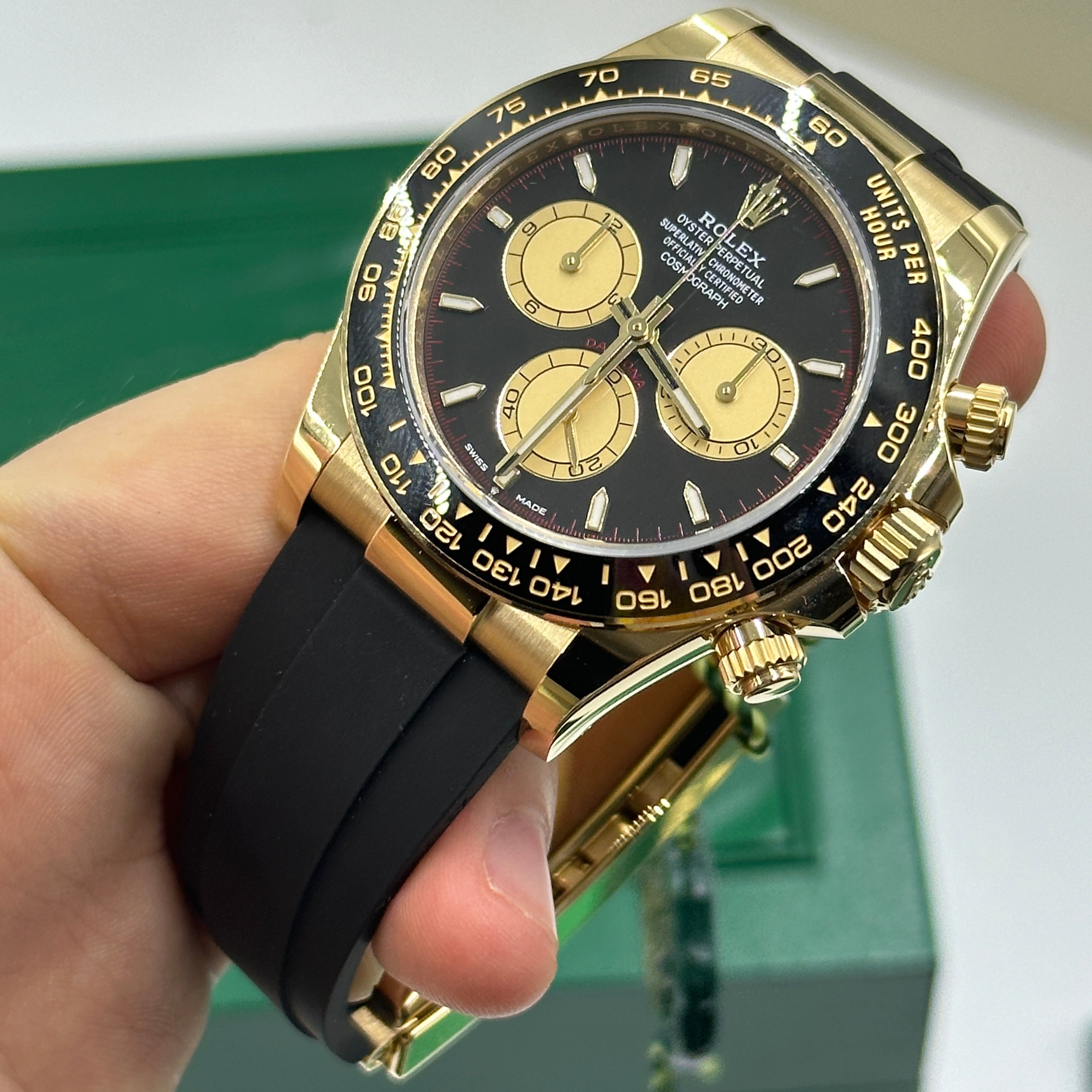 Rolex Cosmograph Daytona 126518 Intensives Schwarz und Champagner