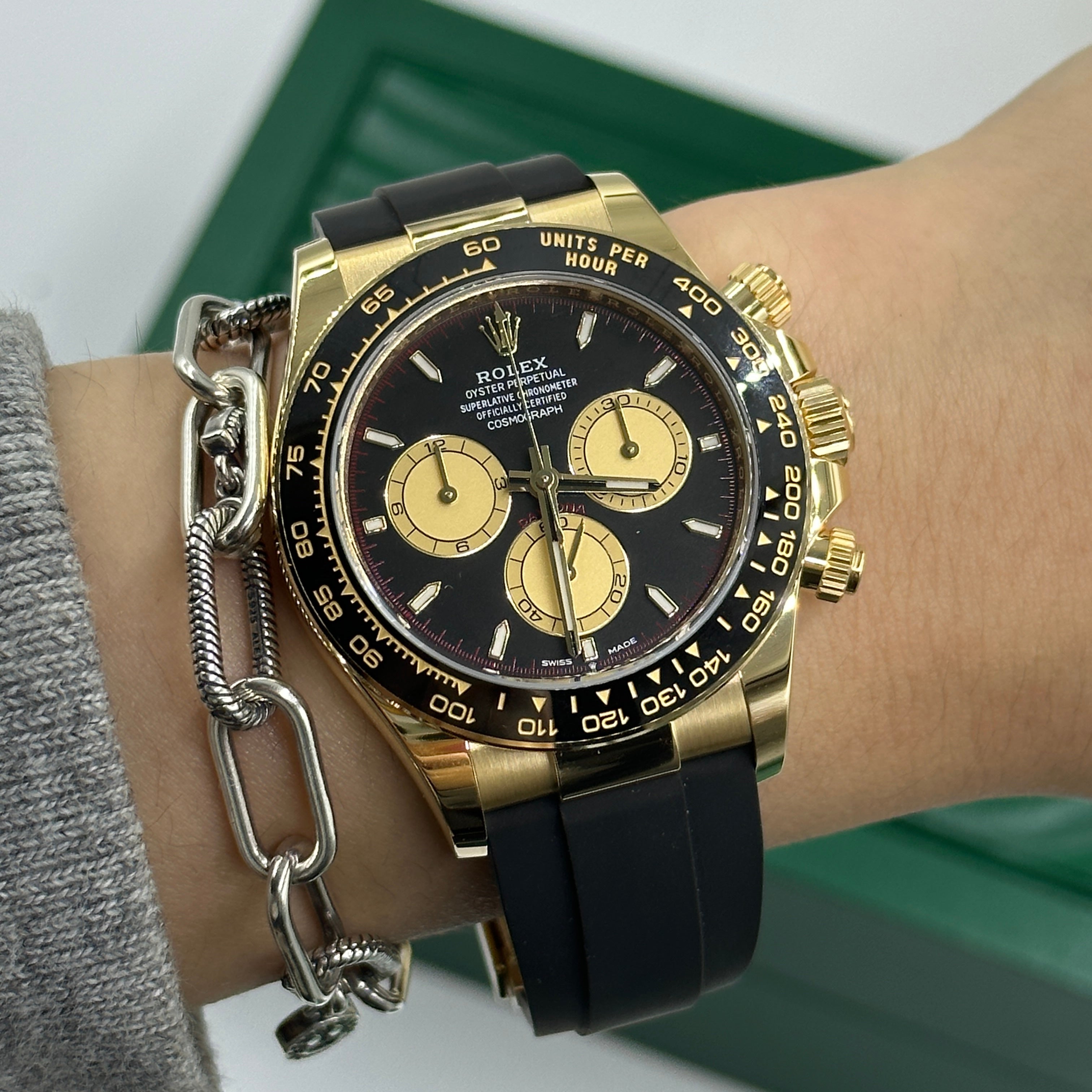 Rolex Cosmograph Daytona 126518 Intensives Schwarz und Champagner