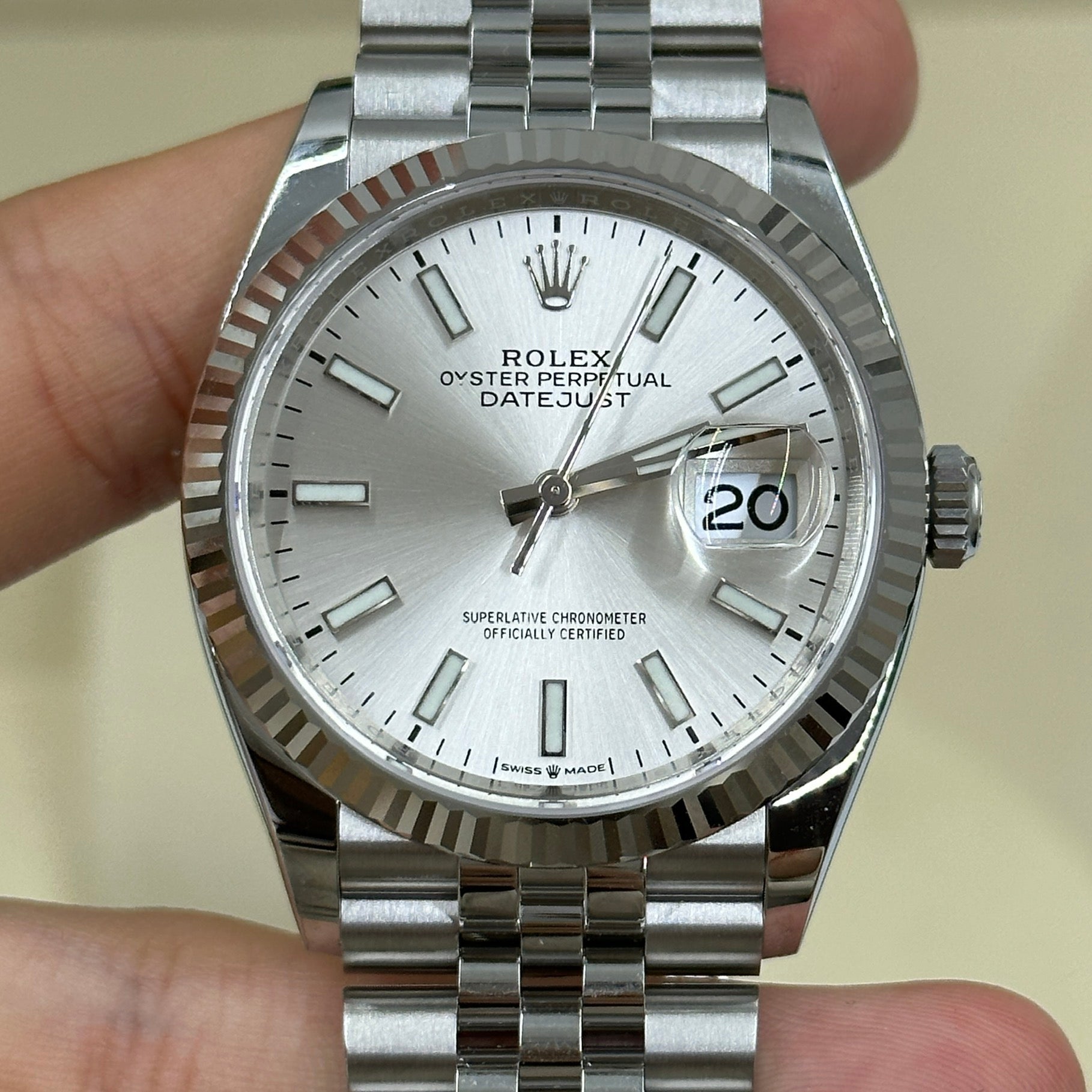 Rolex Datejust 36 126234 Silber Index Jubilee 2025