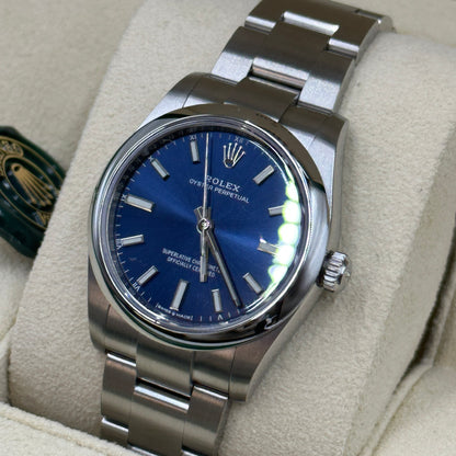 Rolex Oyster Perpetual 34 124200 Blau 2024