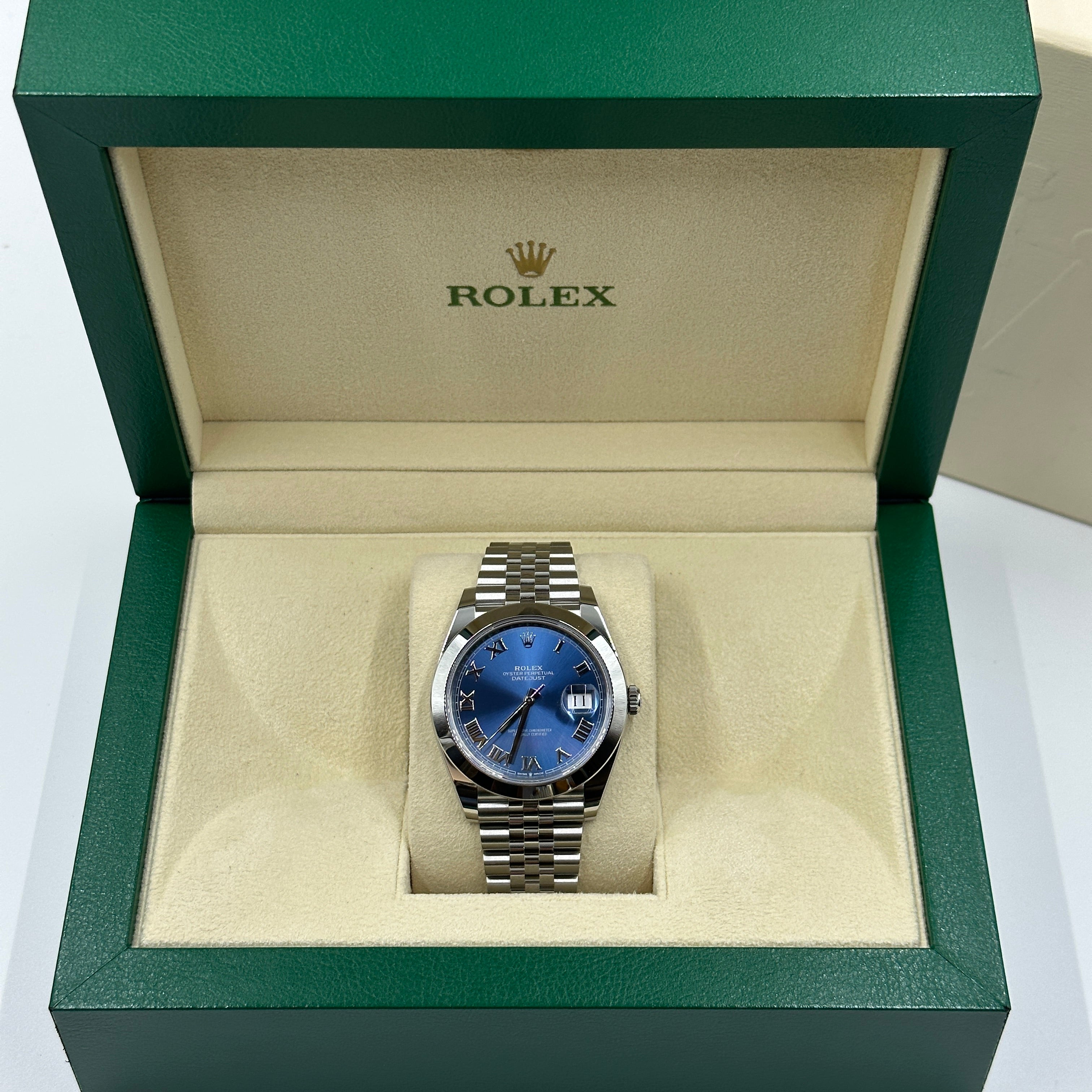 ROLEX Datejust 41 MM 126300 BLUE ROMAN JUB
