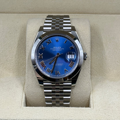 ROLEX Datejust 41 MM 126300 BLUE ROMAN JUB