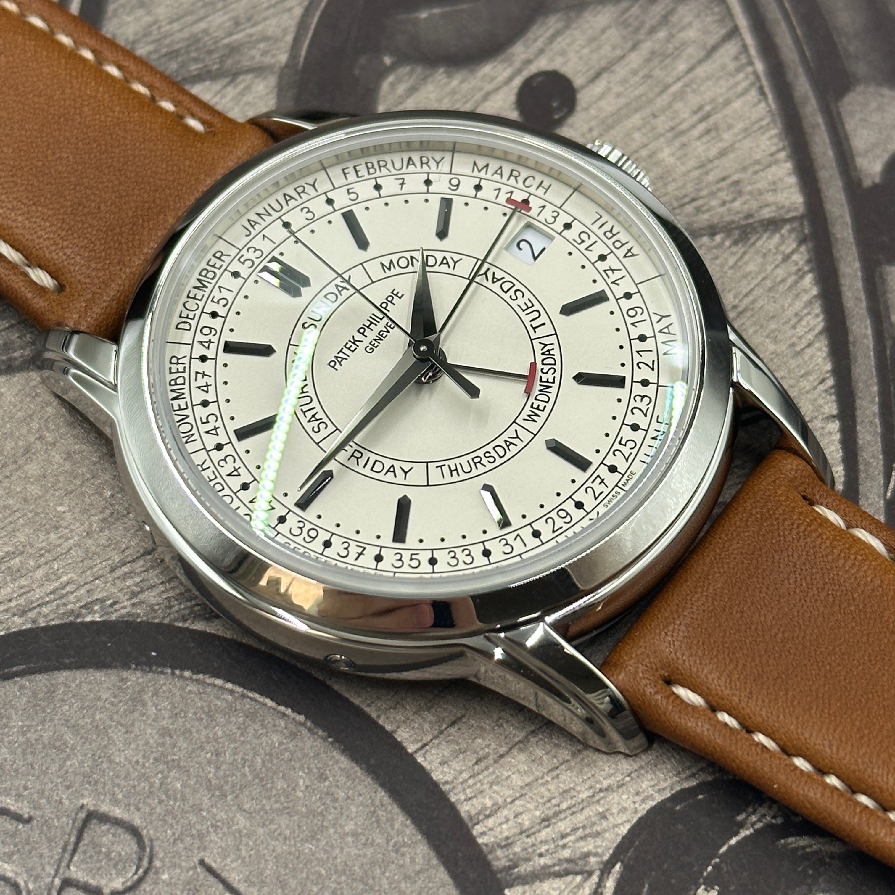 Patek Philippe Calatrava Wochenkalender 5212A‑001 Stahl 40 mm