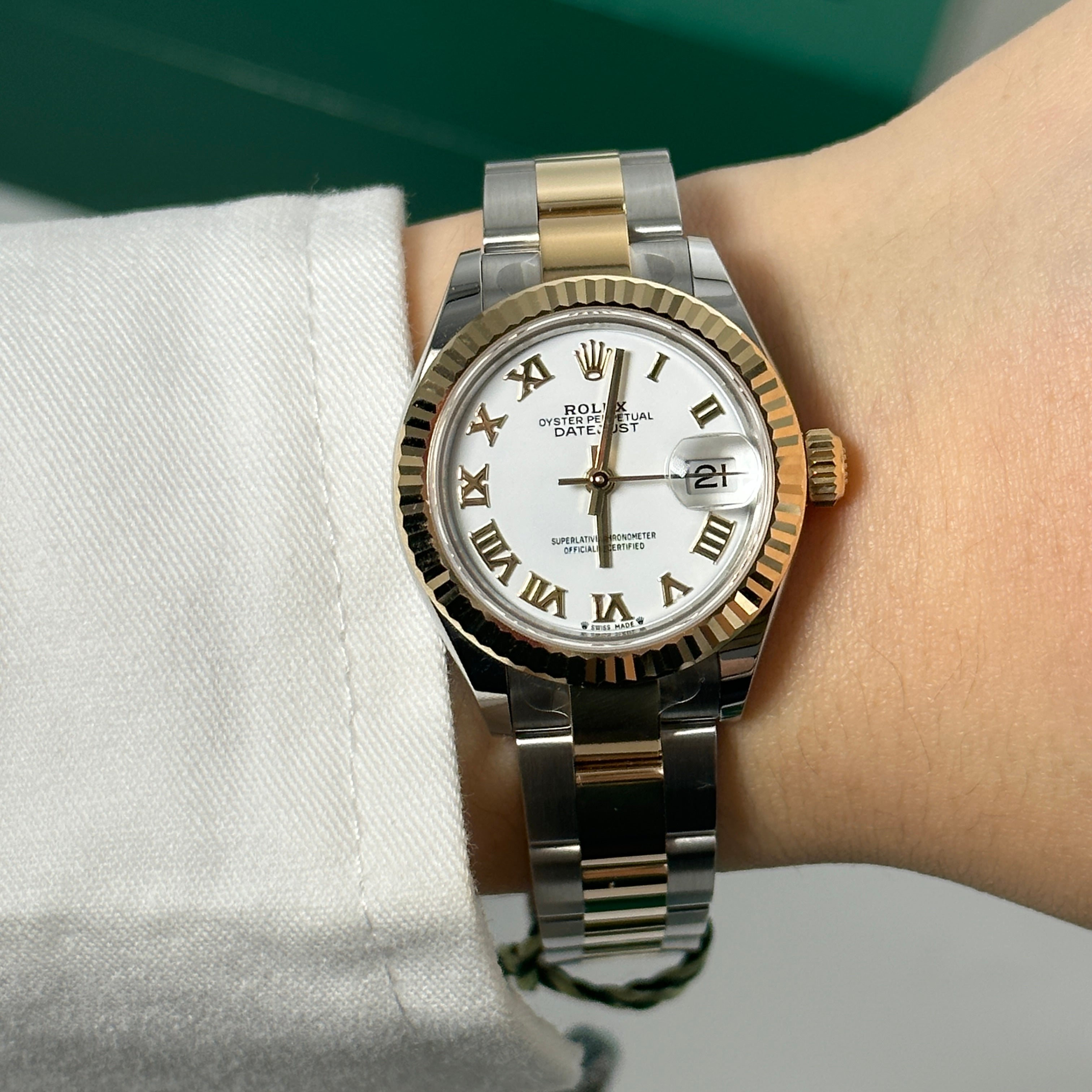 Rolex Lady-Datejust 279173 WHITE ROMAN OYSTER